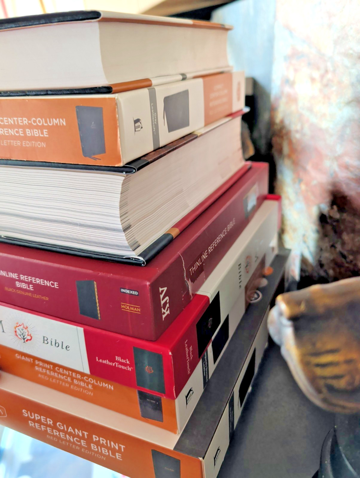 UNUSED GIFTABLE KJV BIBLE LOT J1: Giant Print/Study/Compact/I AM/Genuine Leather