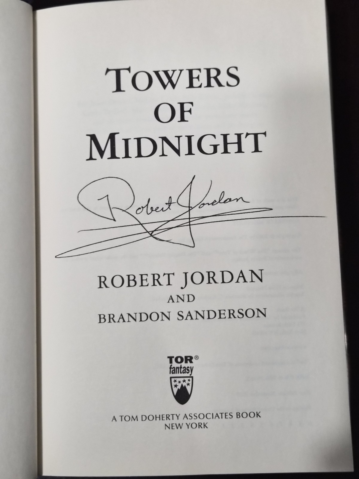 Jordan Sanderson Wheel Of Time 2009-2013 1st 1st Auto Signed VG HCDDJ LN