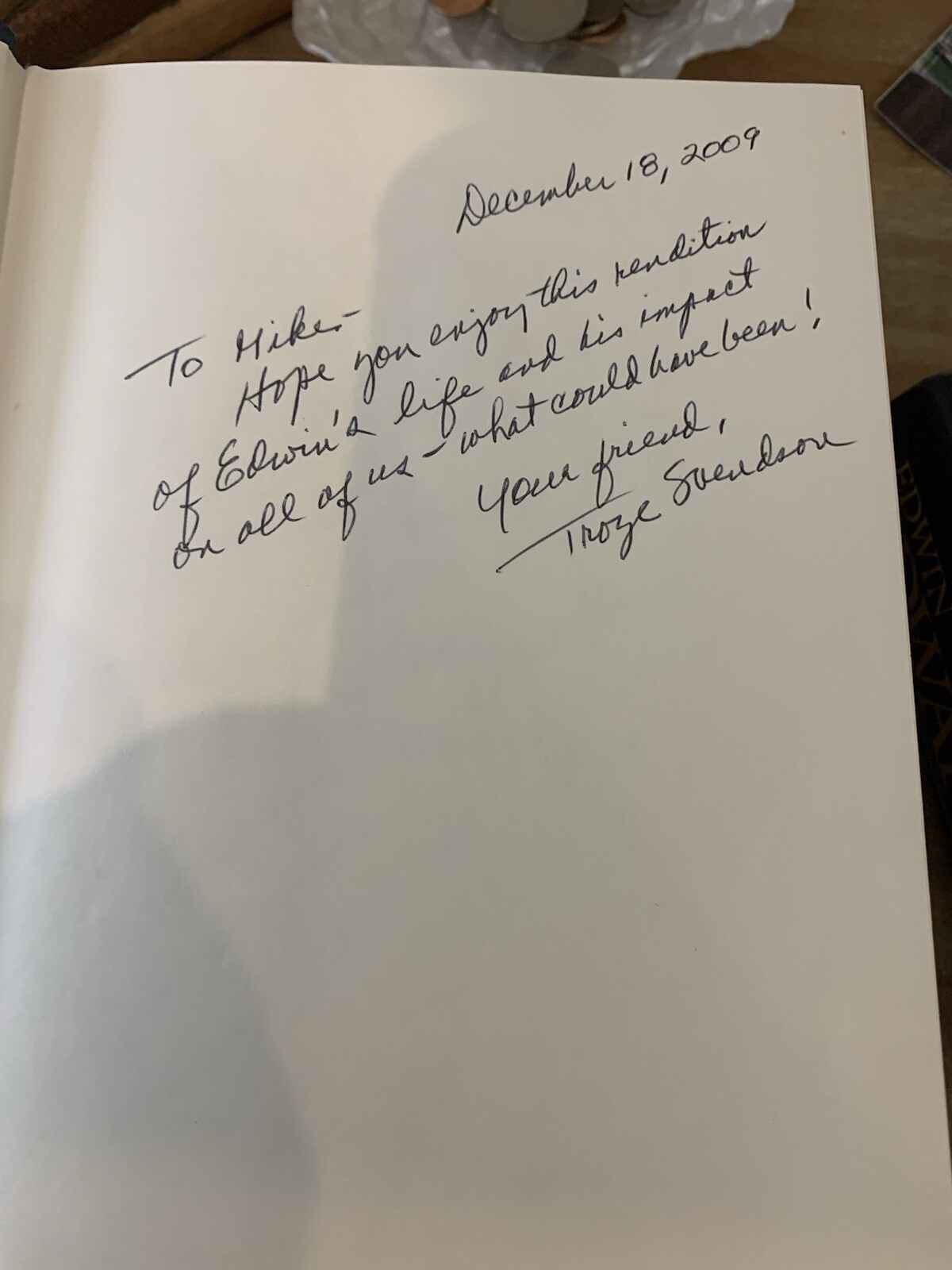 Edwin Edwards, Gov.of Louisiana Signed by Honeycutt & Anna Edwards dtr 1st Ed.