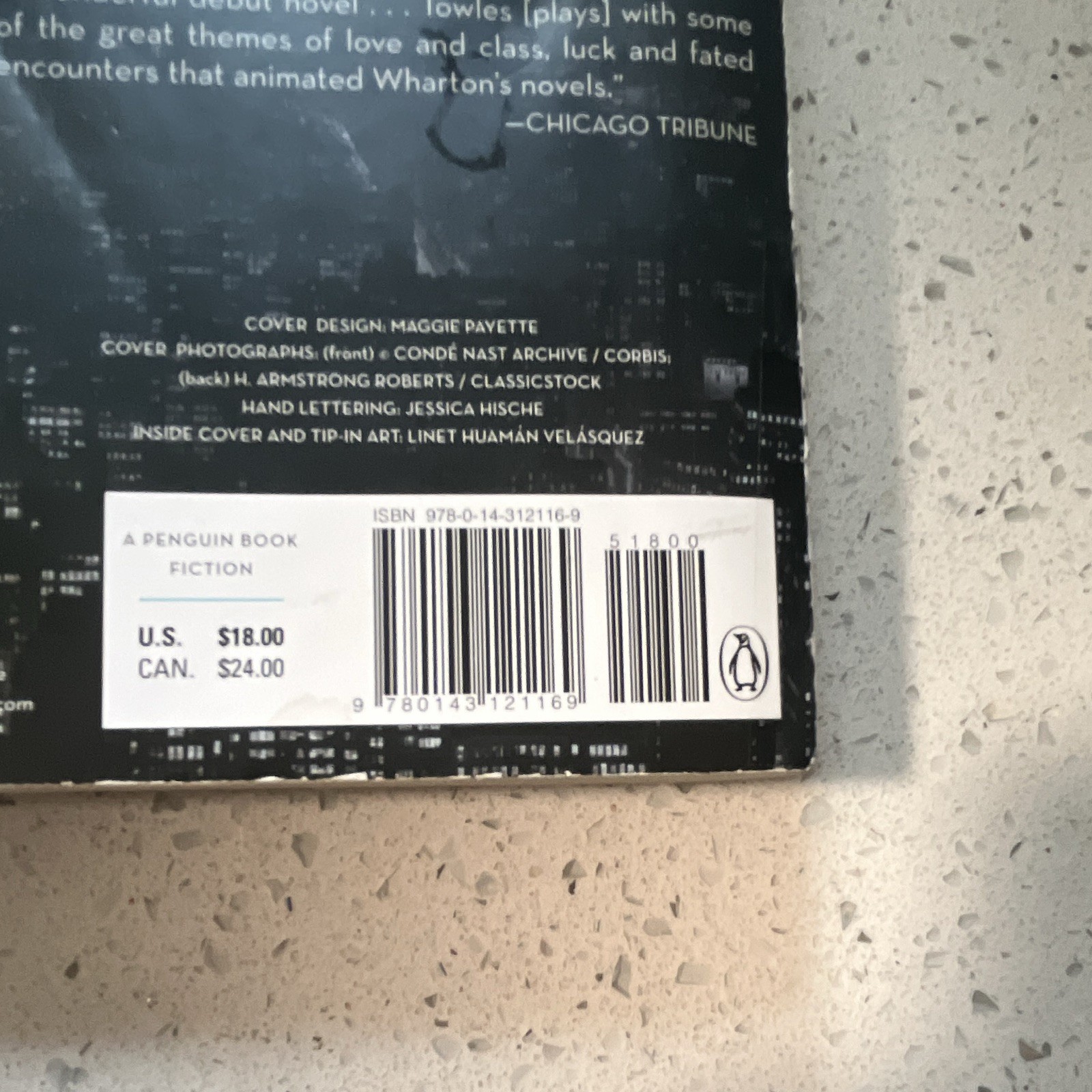 Amor Towles Rules of Civility: A Novel 2012 Trade PB Penguin ISBN 9780143112169