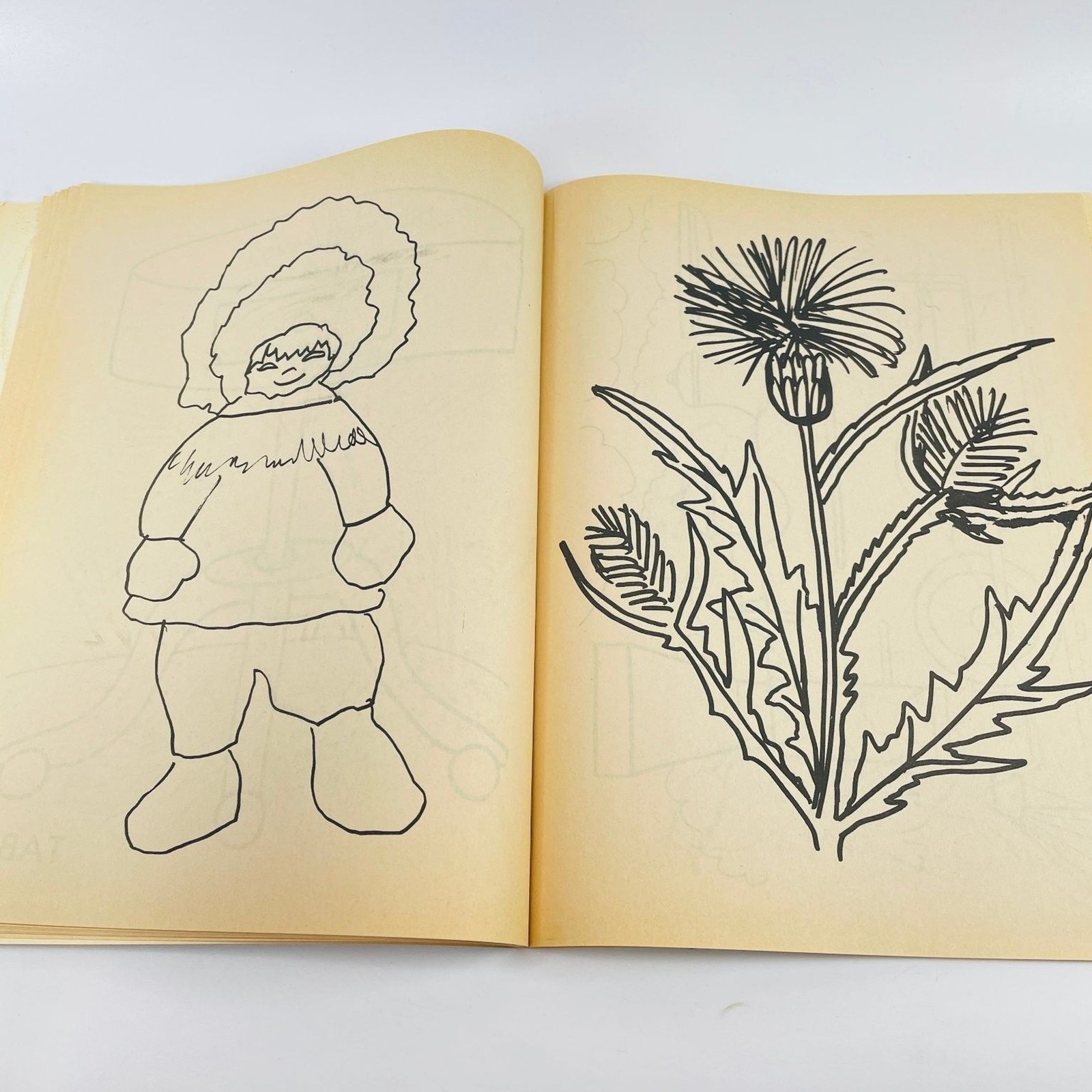 Busy Bee Coloring Book Vintage 29c 1960s Modern Promotions USA Uncolored
