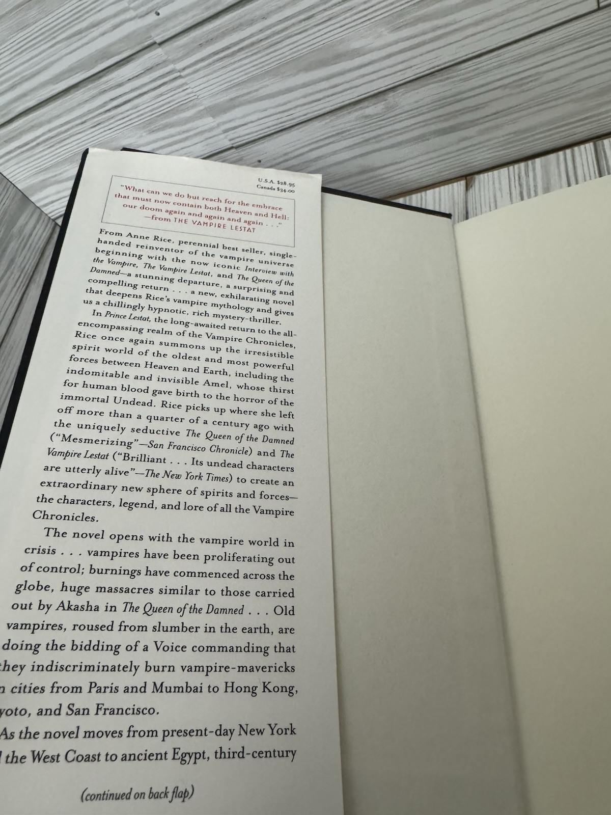 Prince Lestat Vampire Chronicles by Anne Rice (2014) First Edition HCDJ