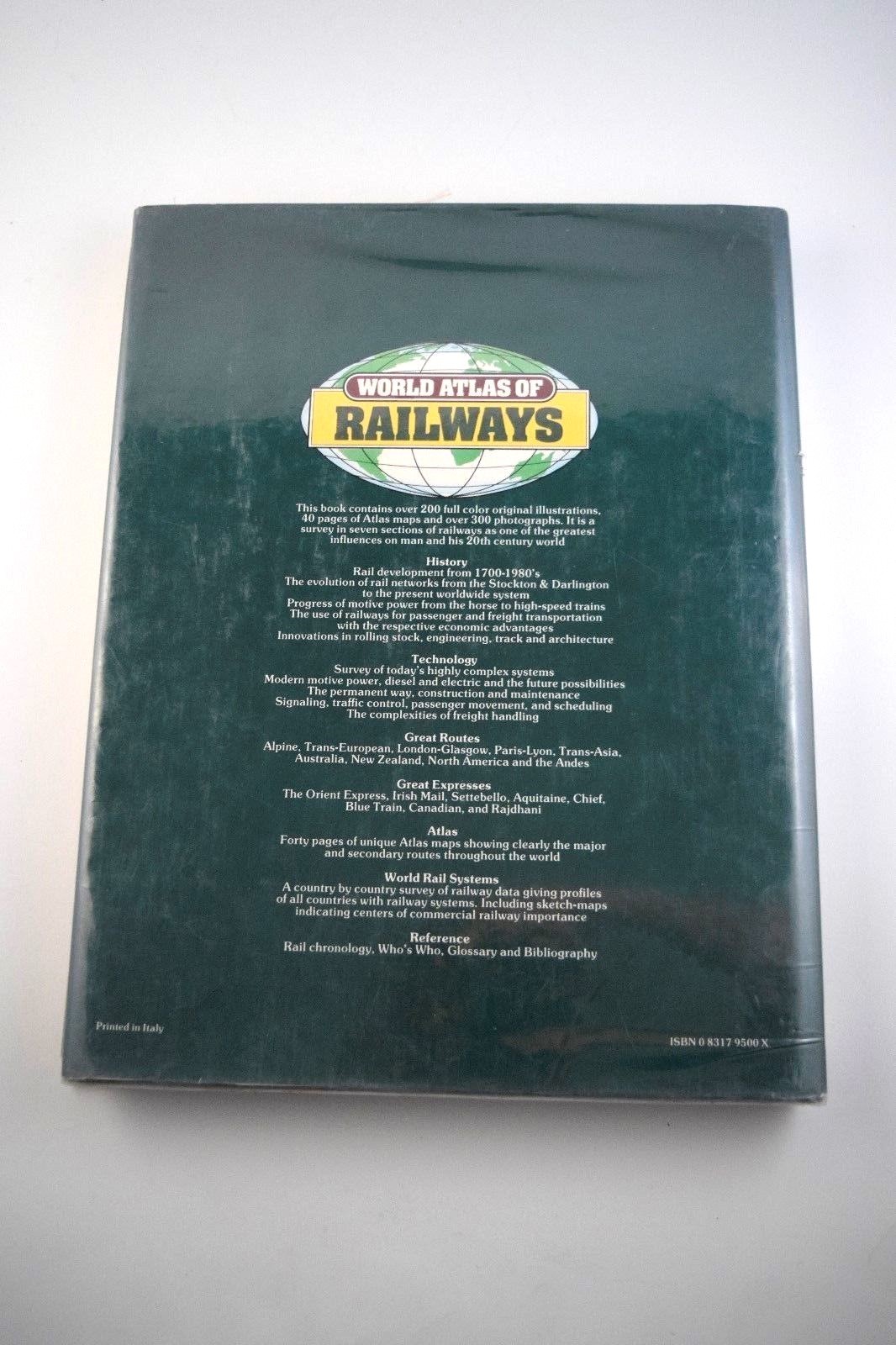„World Atlas of Railways“, O.S.Nock 1979 HC First American Edition 224 pages VG