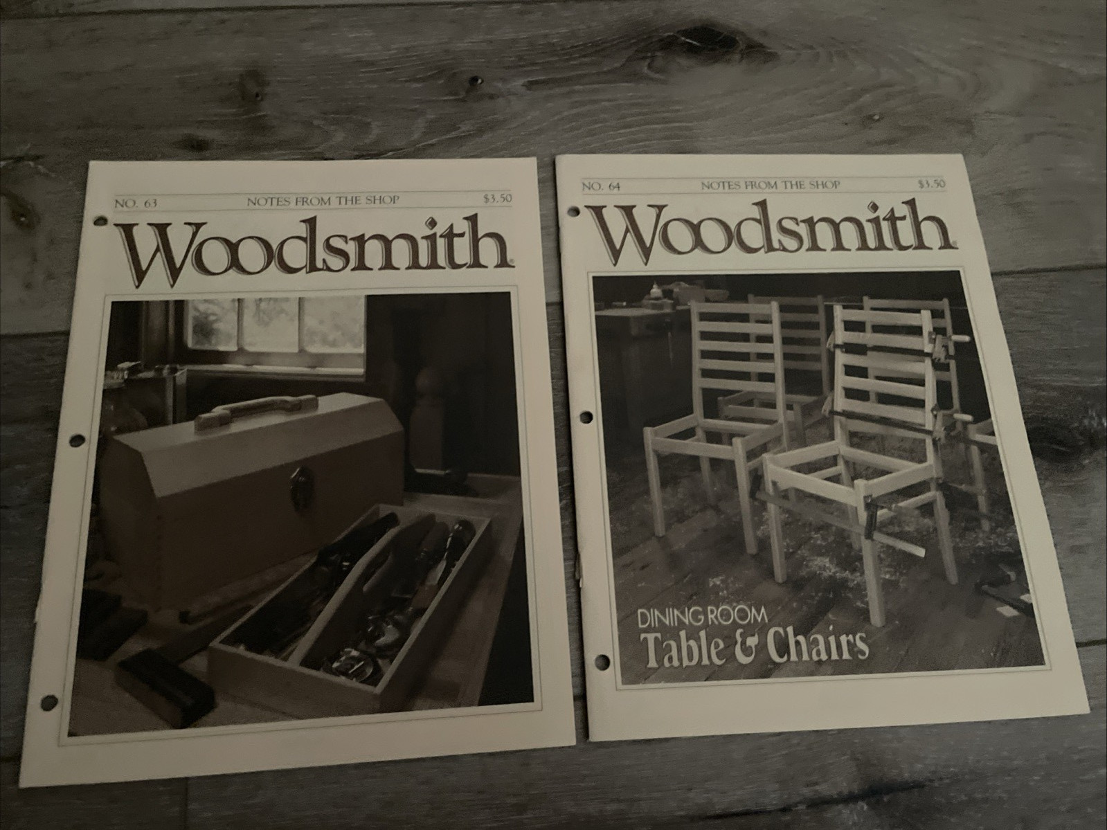 VINTAGE LOT OF 15 ISSUES WOODSMITH NOTES FROM THE SHOP WOODWORKING #61-75