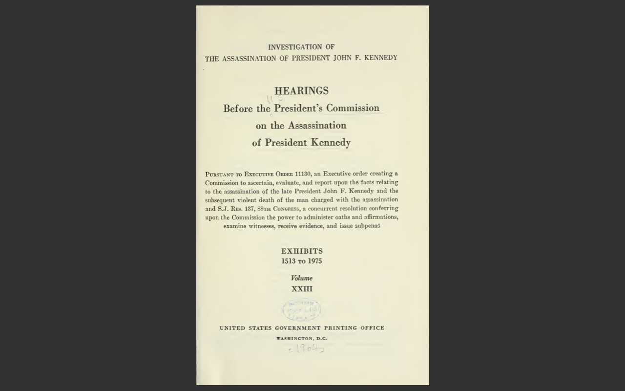 The Full Warren Commission Report-Complete 26 Volumes John F Kennedy JFK Doc DVD