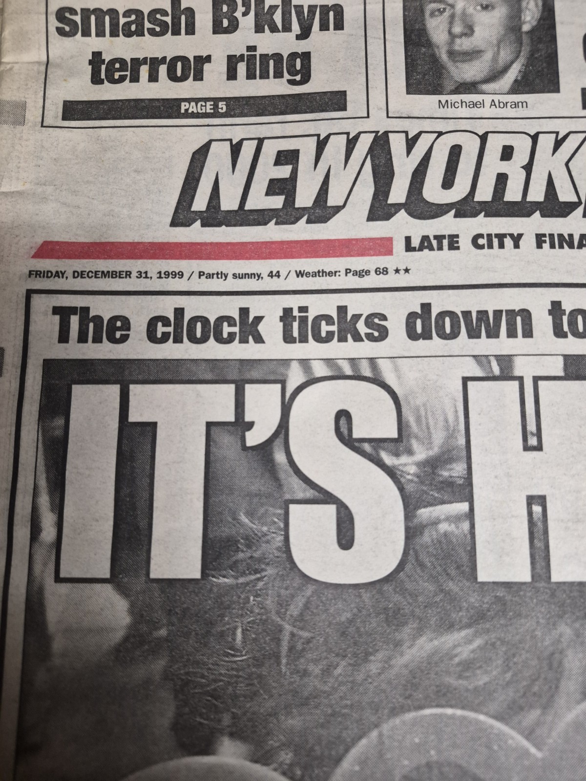 Dec 31,1999 & January 1, 2000 New York Post Newspapers Year 2000 Special Edition