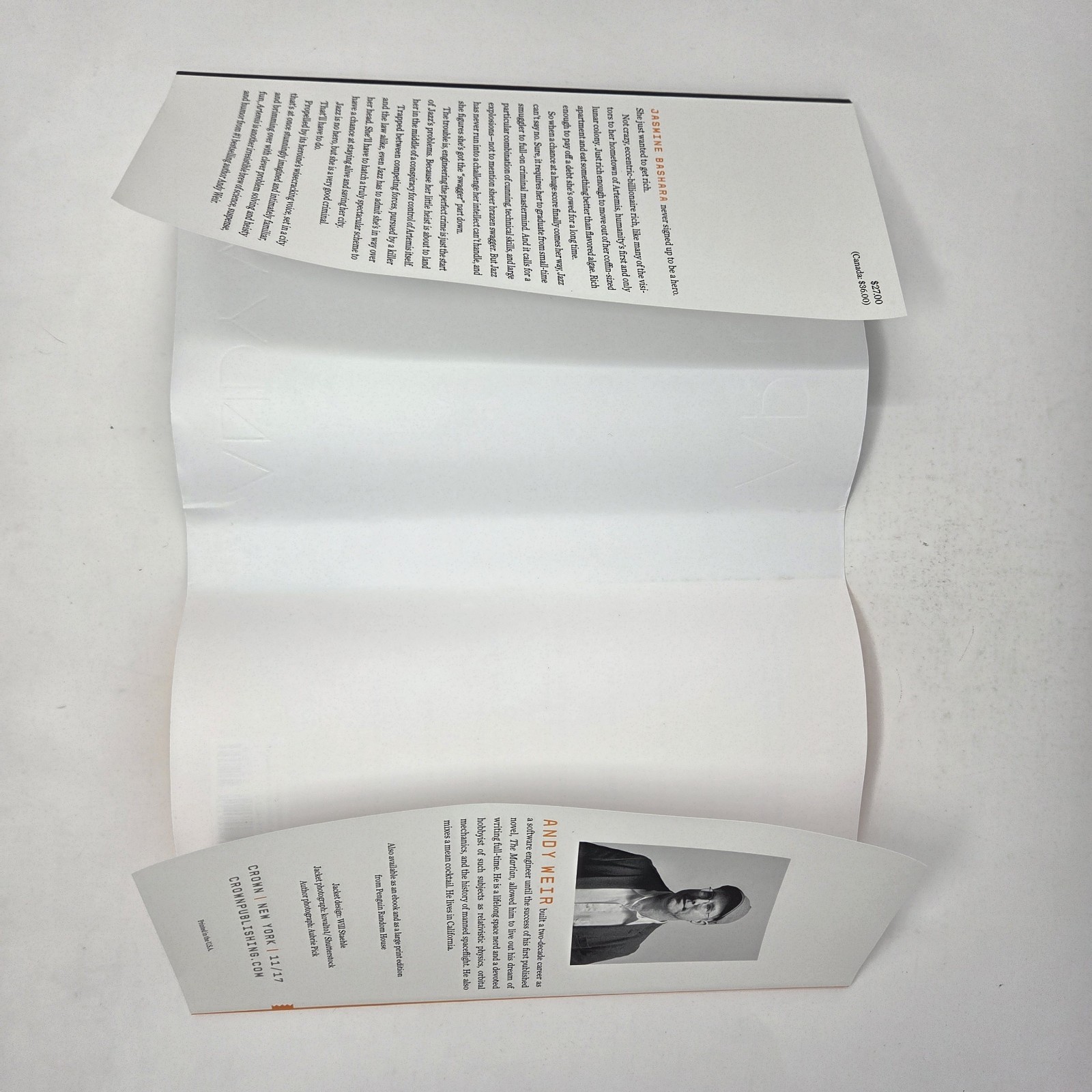 Artemis Andy Weir Hardcover 1st Edition / Print
