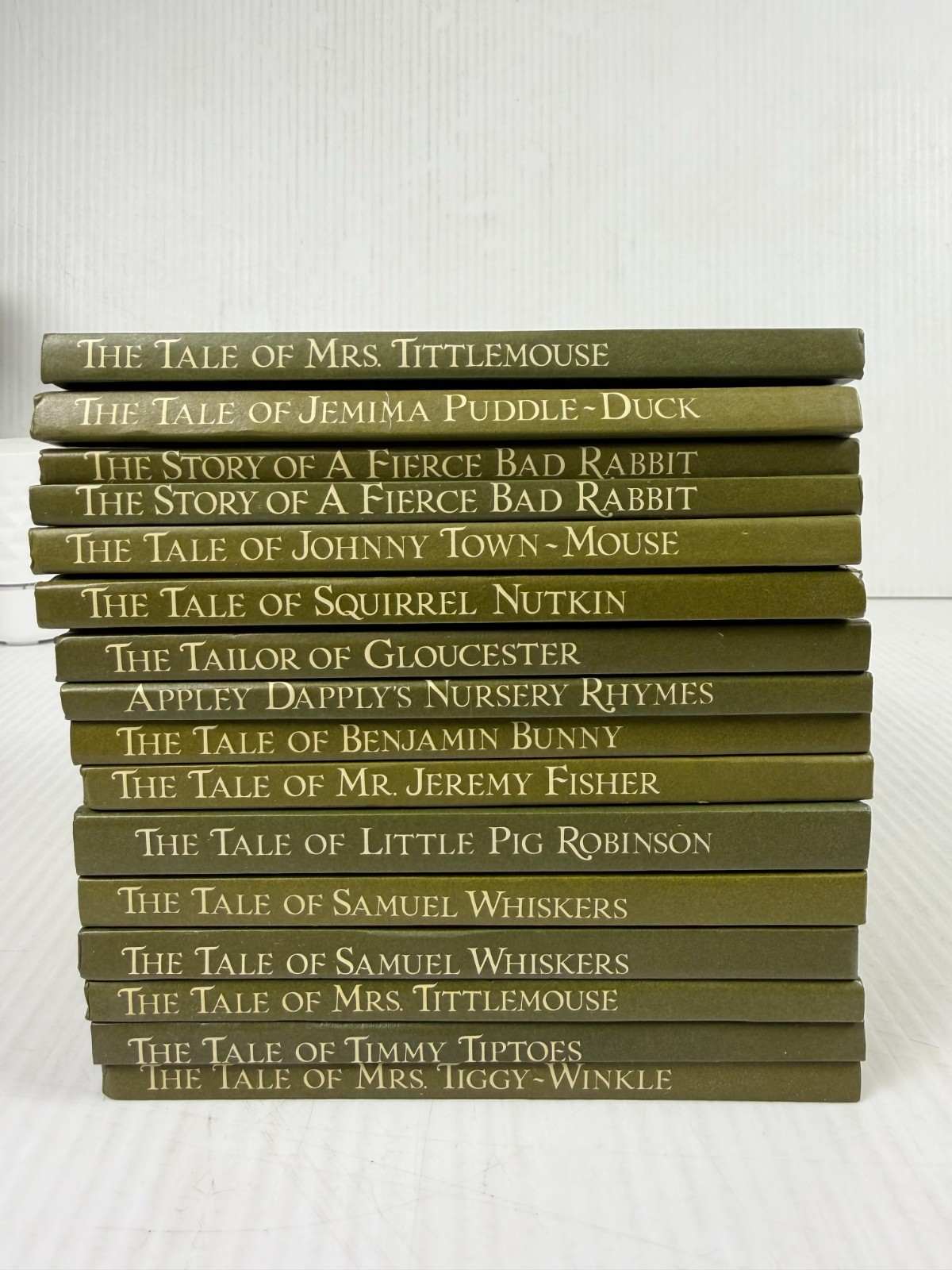 Lot of 16 Beatrix Potter Little Green Books by Frederick Warne Vintage Hardcover