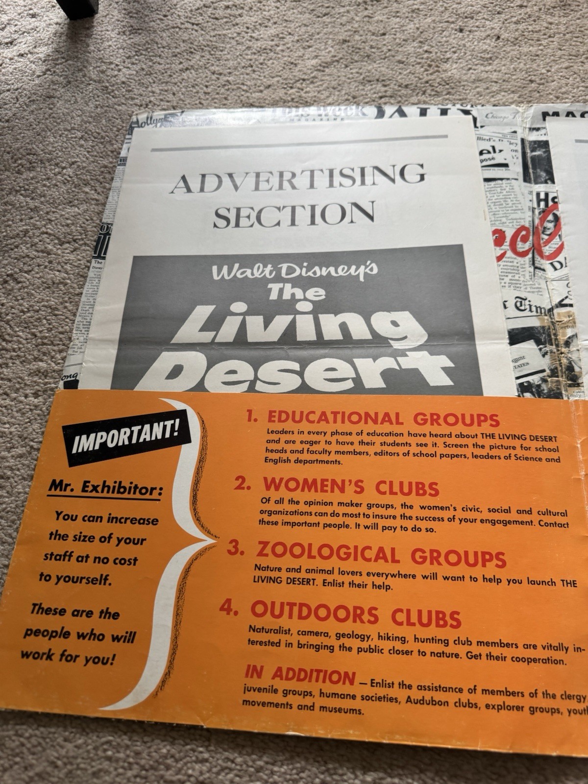 WALT DISNEY’S LIVING DESERT 1953 Press Release Special Campaign Book Rare