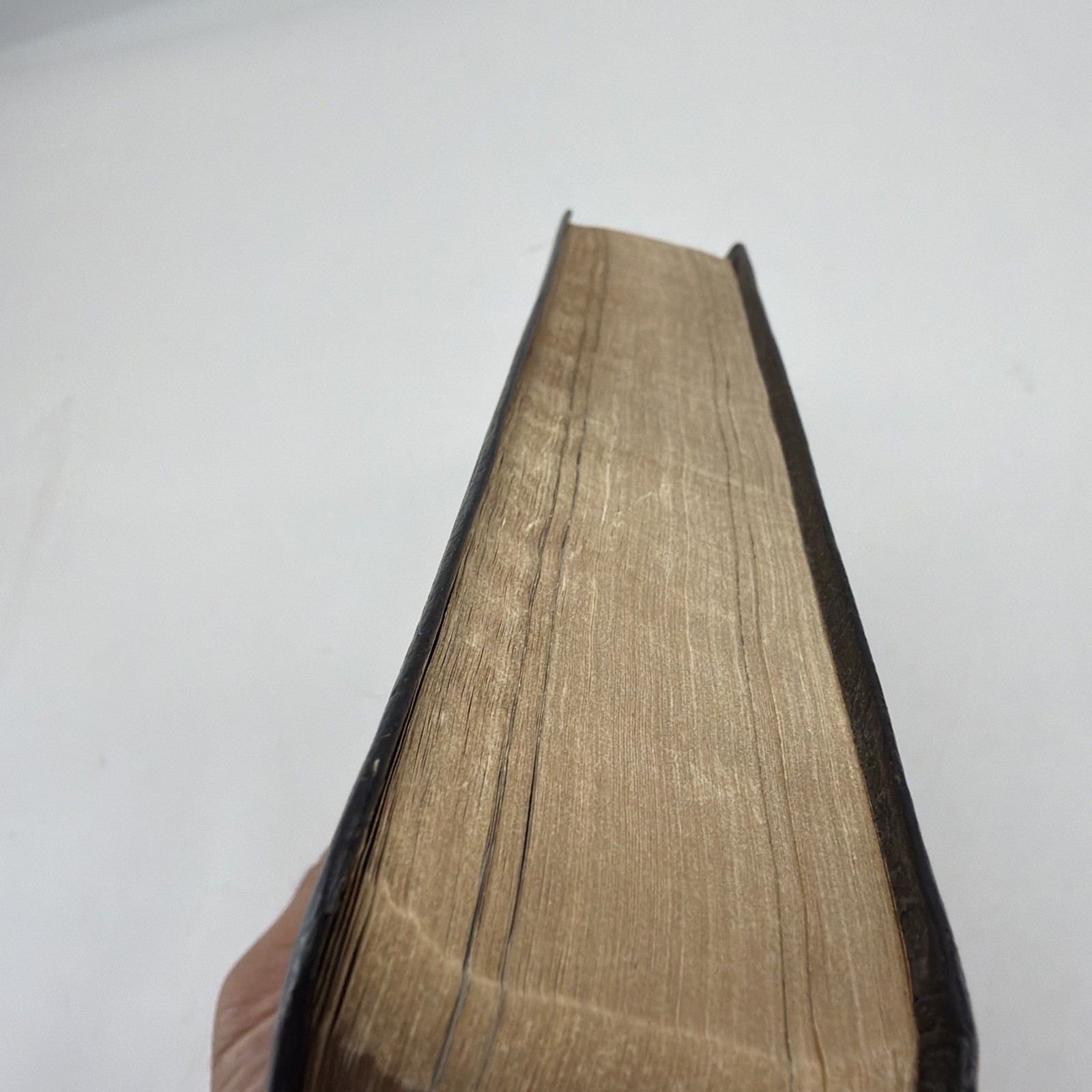 VTG 1971 Holy Bible Black Genuine Leather Revised Standard Version Melton No Rl