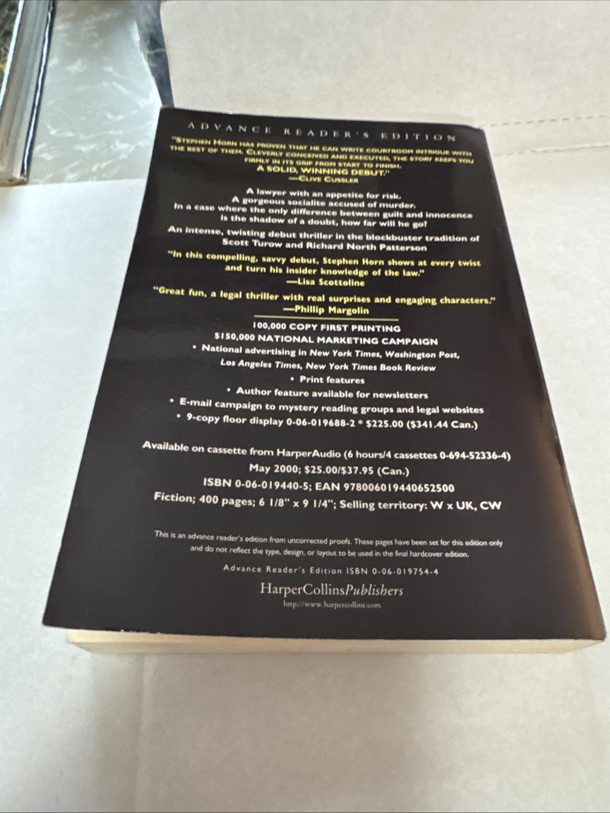 ARC PB – In Her Defense by Philippa Malicka (2000)