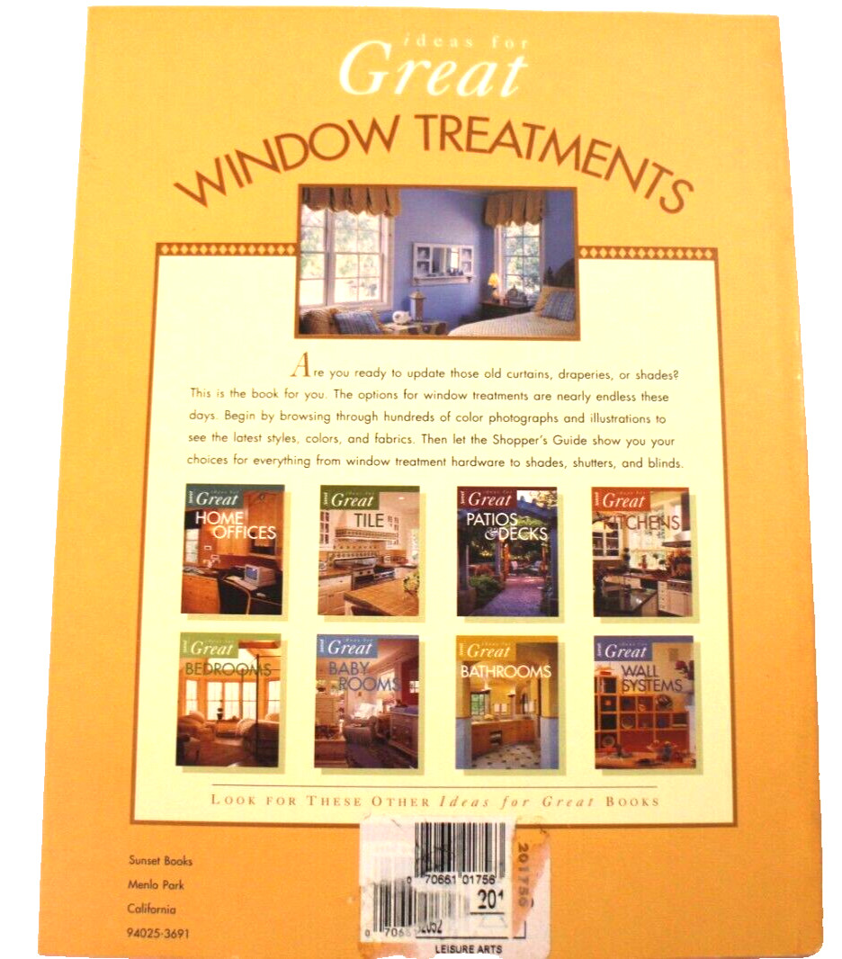 Ideas for Great Window Treatments by Sunset Publishing Staff 2001