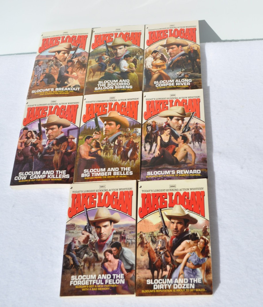 Lot of 24 John Slocum Westerns by Jake Logan-#361 to #393; March 2009-Nov. 2011
