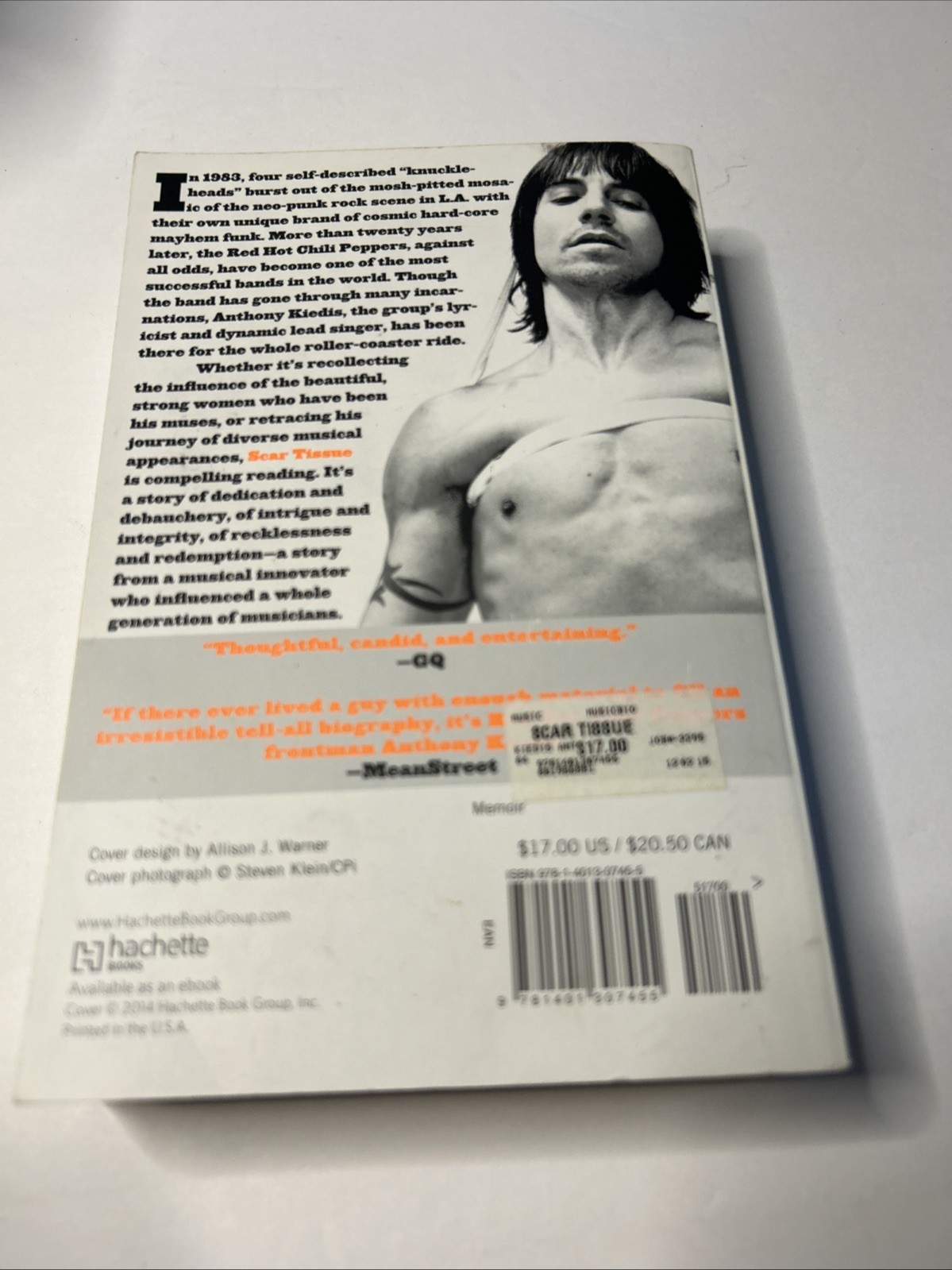 Anthony Kiedis Scar Tissue Trade Paperback 2005 Memoir Music Biography Rock