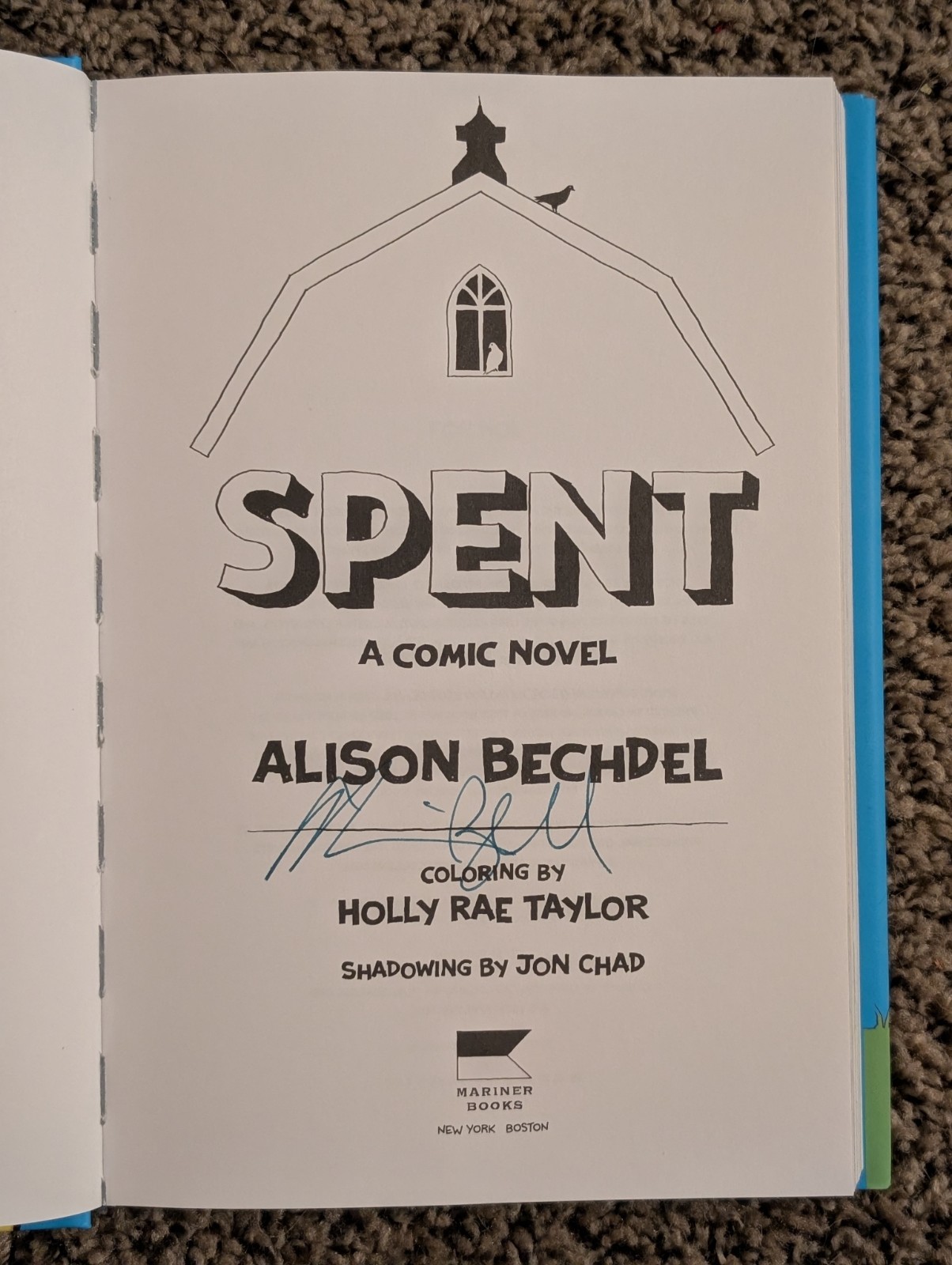 ALISON BECHDEL – signed/autographed SPENT: A COMIC NOVEL (2025) – 1st edition