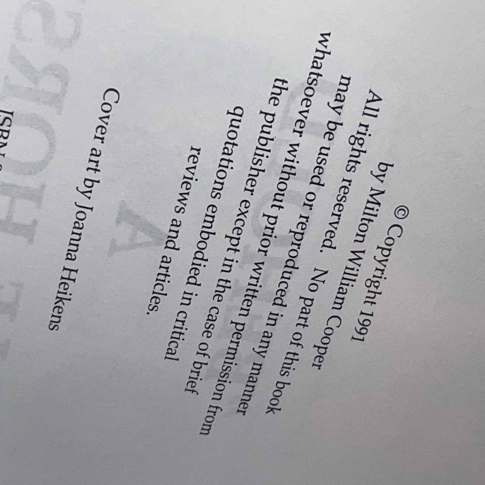 Behold a Pale Horse William Cooper 1991 UNREVISED 500p Protocols of Z CFR Zion