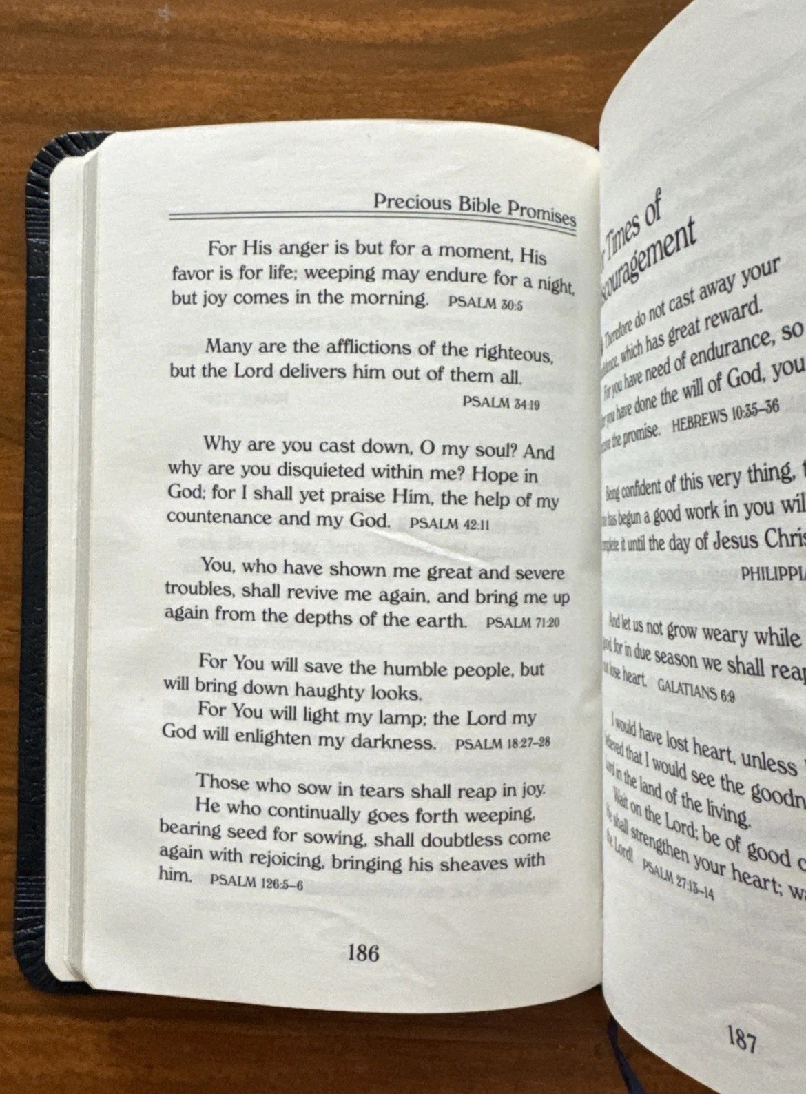 Precious Bible Promises NKJV Jim Tammy Bakker Blue Leather Thomas Nelson Box