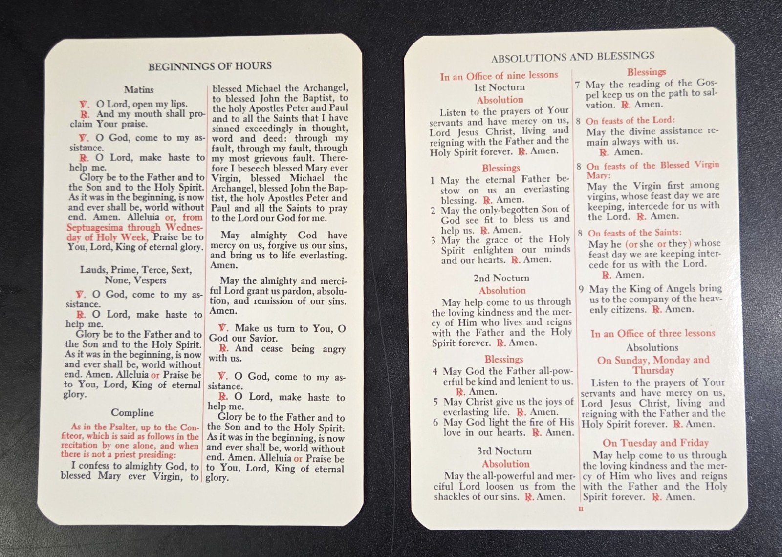 THE DIVINE OFFICE BREVIARY (Latin/English) 3 Volume Set (Leather) Slipcases 1963