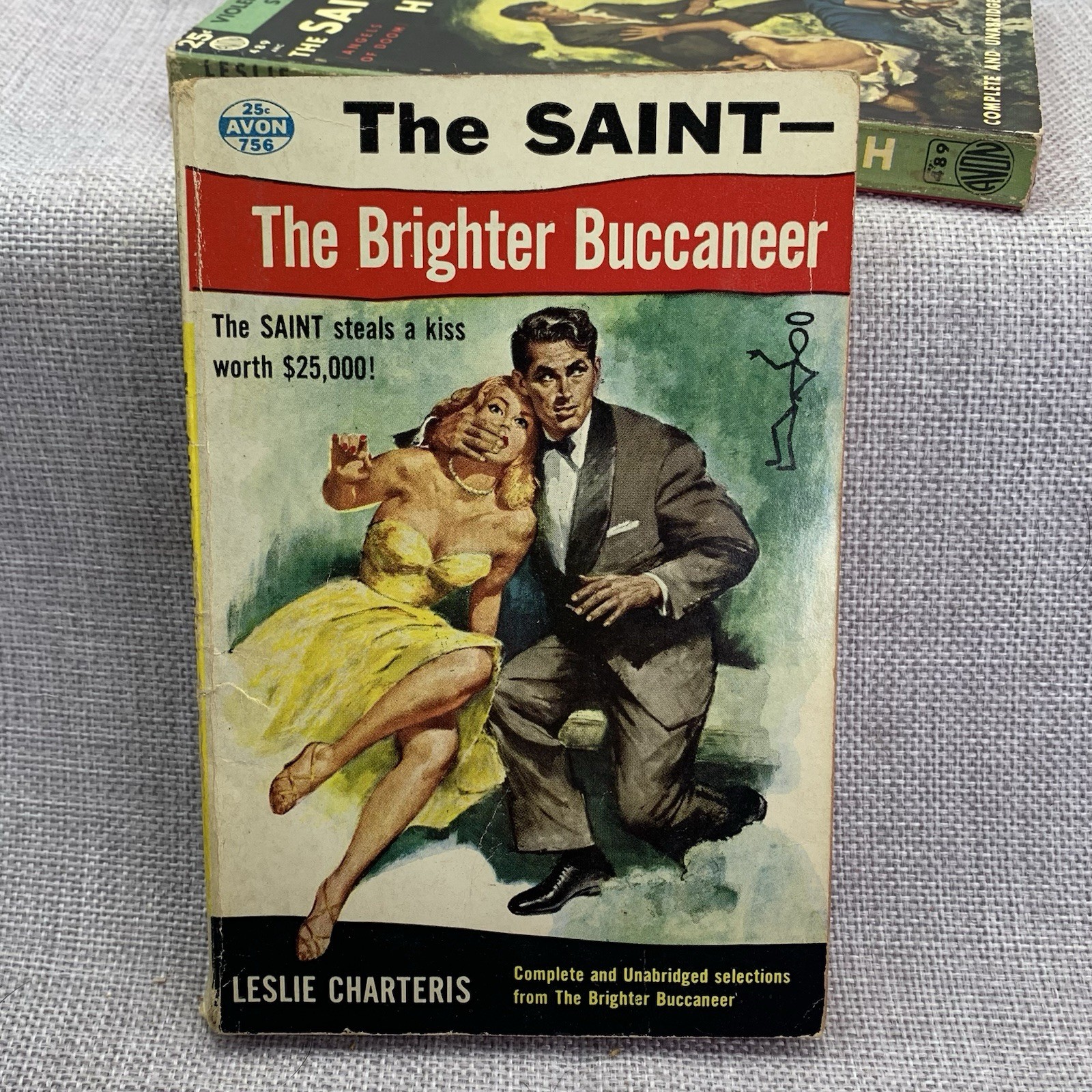 The Saint 7 book lot by Leslie Charteris Vintage 1930s 40s Paperbacks Avon
