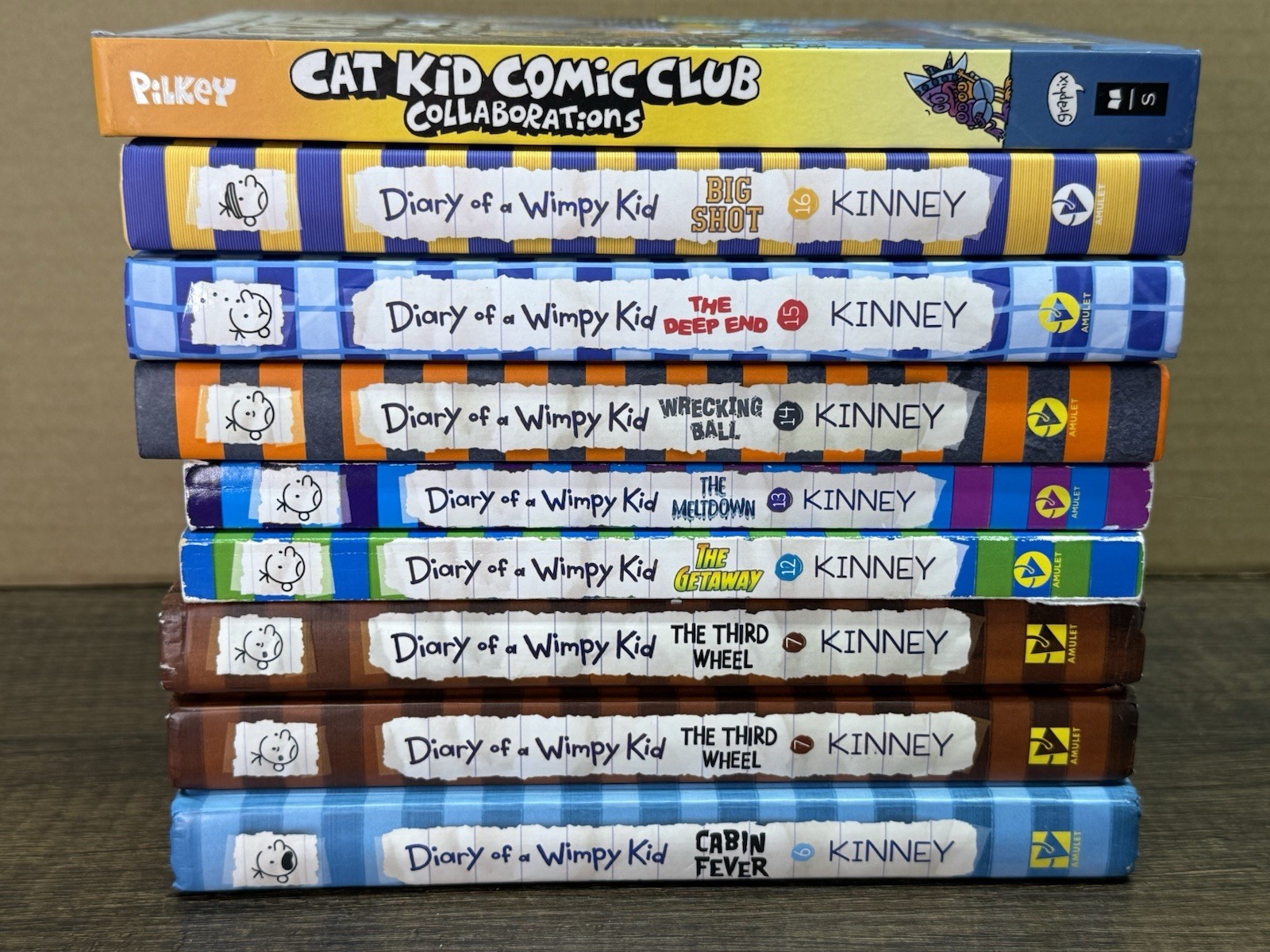 Diary Of A Wimpy Kid Book Collection. Lot Of 8 Hardback Paperback Car Kid Comic