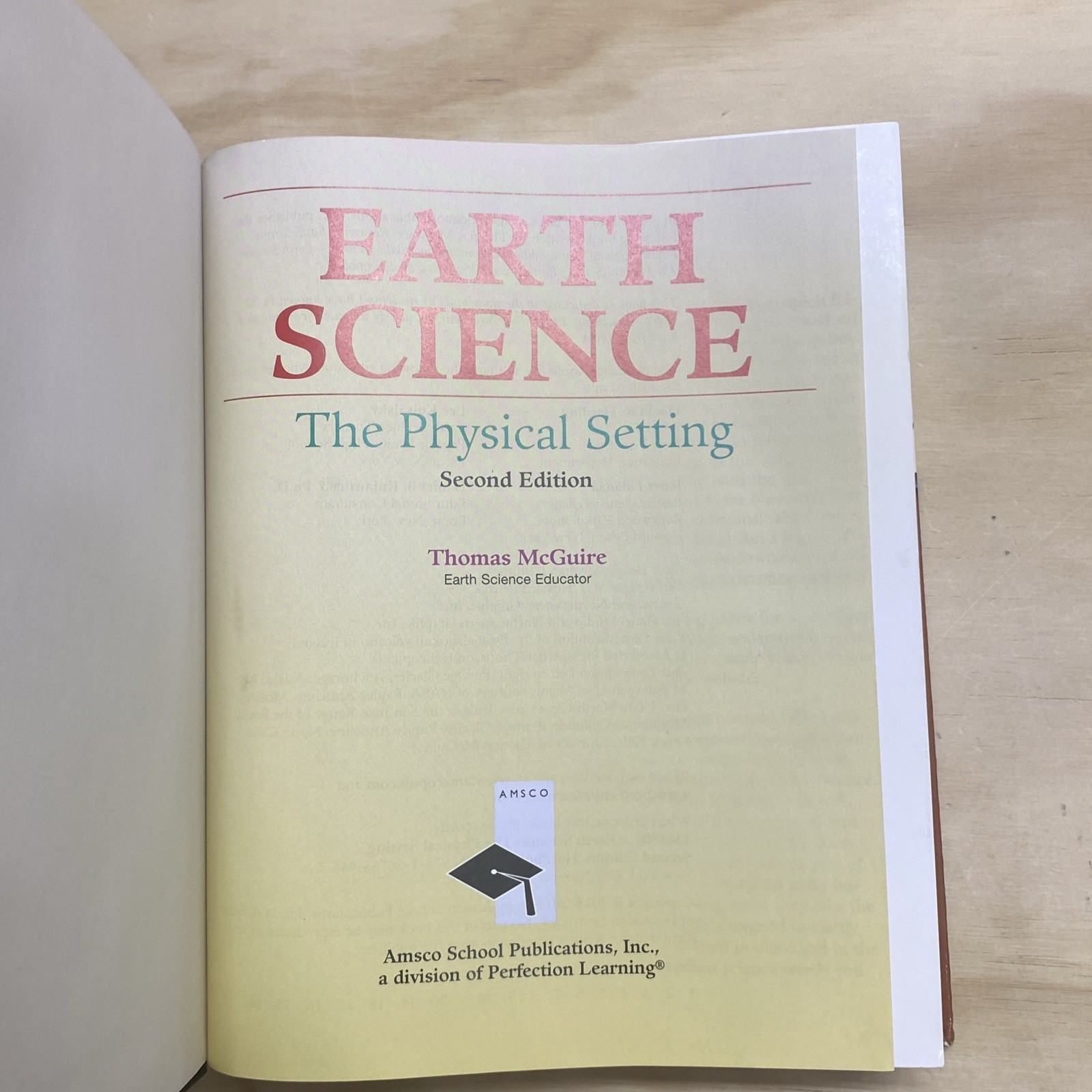 Amsco Earth Science The Physical Setting 2nd Ed HC Textbook by T. McGuire 2015
