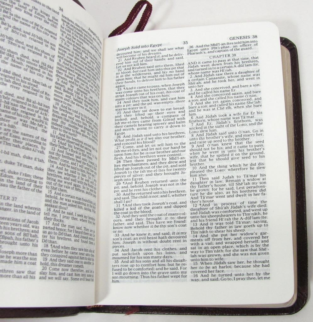 Nelson KJV The Smallest Holy Bible 104BG Burgundy Genuine Leather Box Magnifier