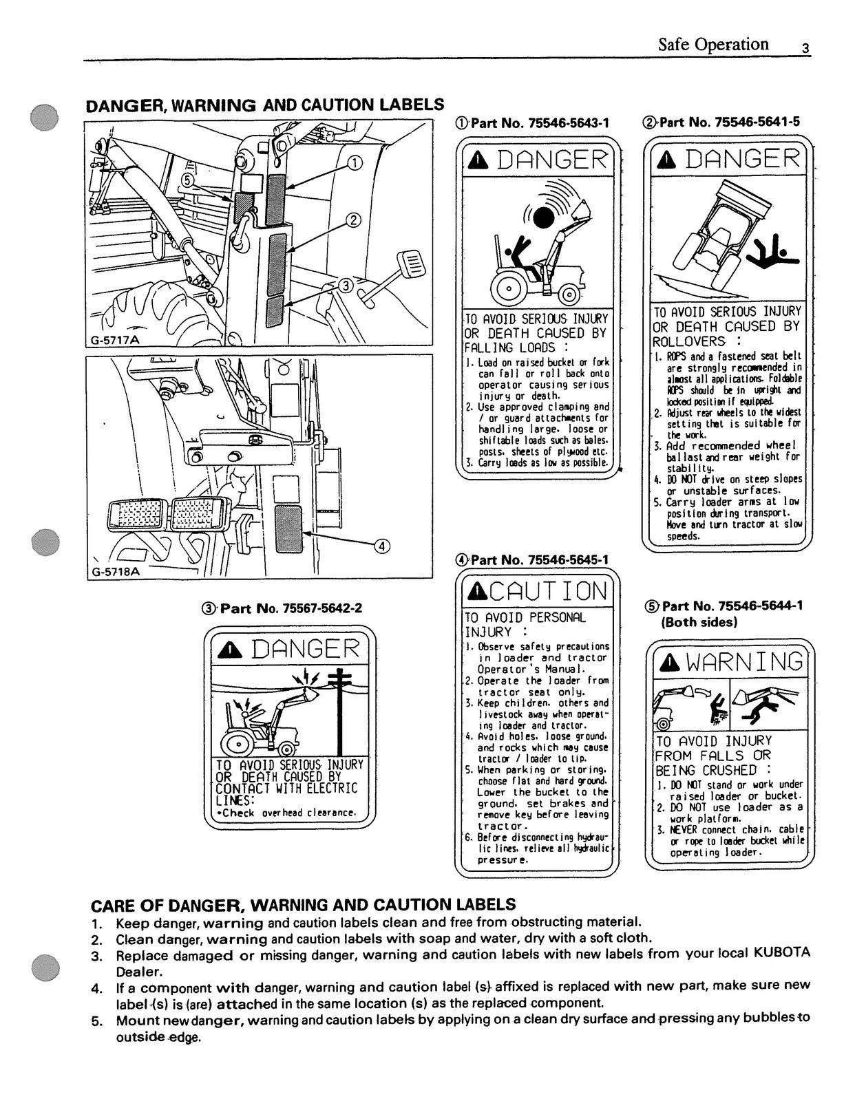 KUBOTA LA272 LA302 LA352 LA402 Front Loader Operators Manual – WIRE-LOCK BOUND