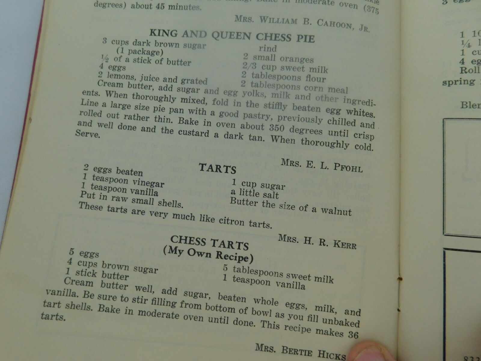 What’s Cookin‘? 1948 1st ED. Winston-Salem Woman’s Club Cookbook