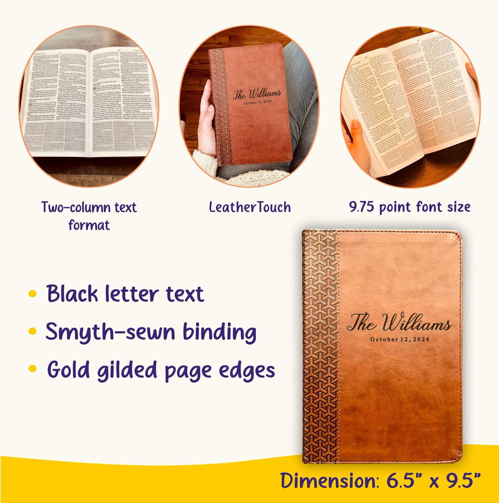 Personalized KJV Family Study Bible, Custom KJV Study Bible, Wedding Gifts
