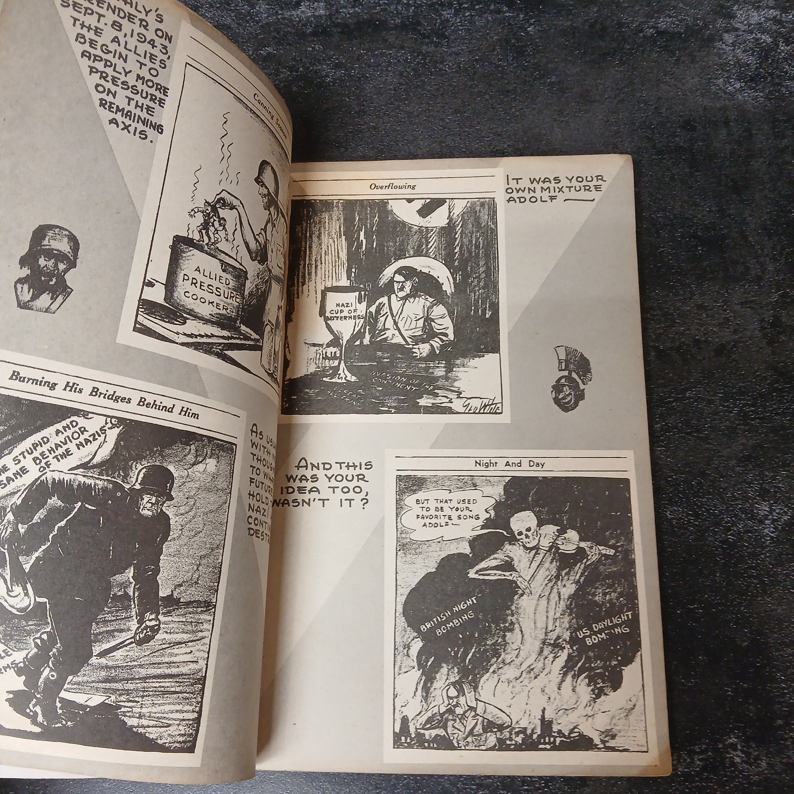 The War in Black with White Book 2 – Vintage WWII Cartoon Compilation Geo White