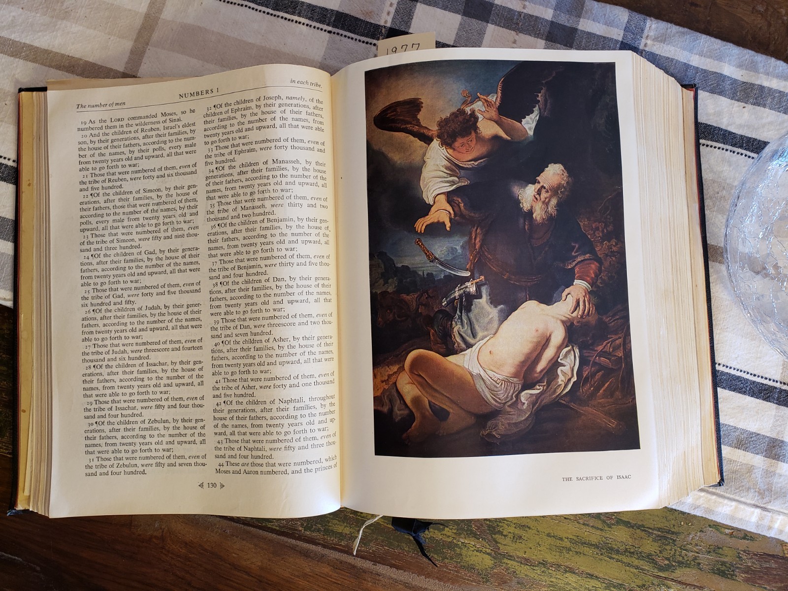 BIG Bible Authorized King James Version Rembrandt Edition Illustrated HC 1977