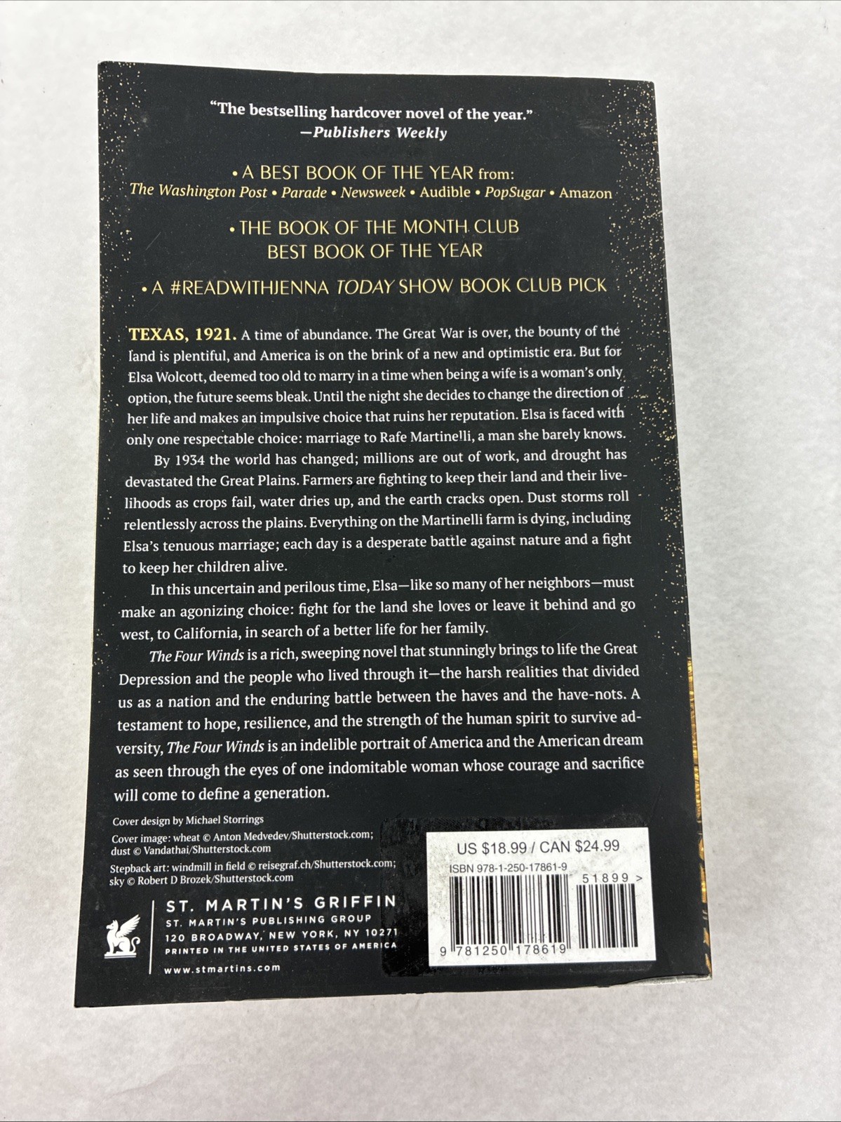 The Four Winds: A Novel – Paperback By Hannah, Kristin – LIKE NEW