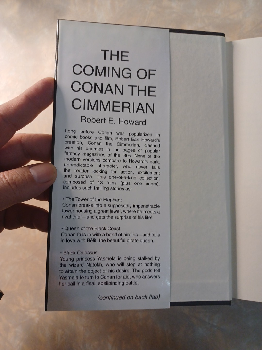 Dustjacket ERROR Copy of The Coming of Conan The Cimmerian by Robert E Howard