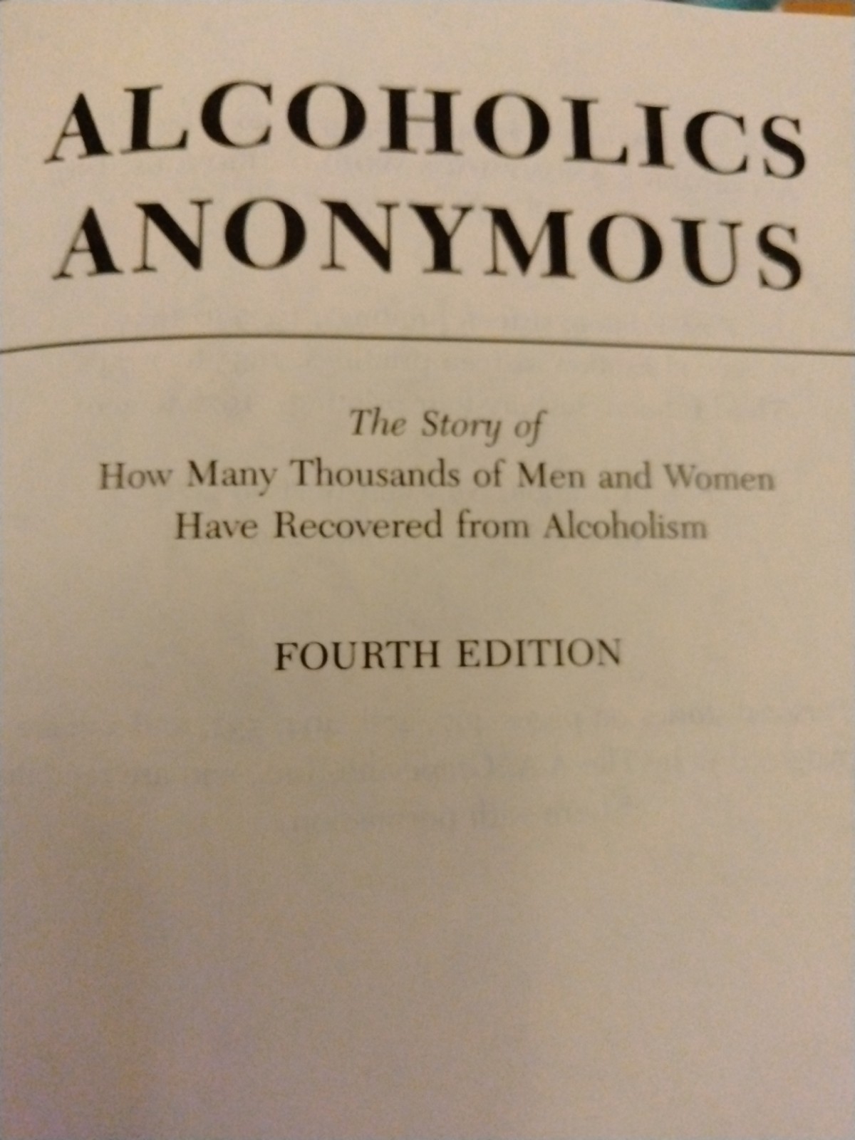 Alcoholics Anonymous HC/BJ 4th Ed/1st Printing VG