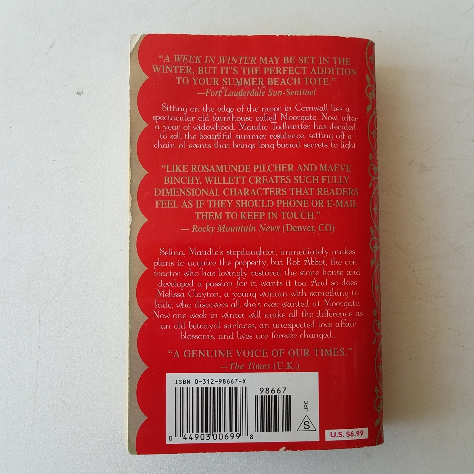 A Week in Winter by Marcia Willett (2003, UK- A Format Paperback)