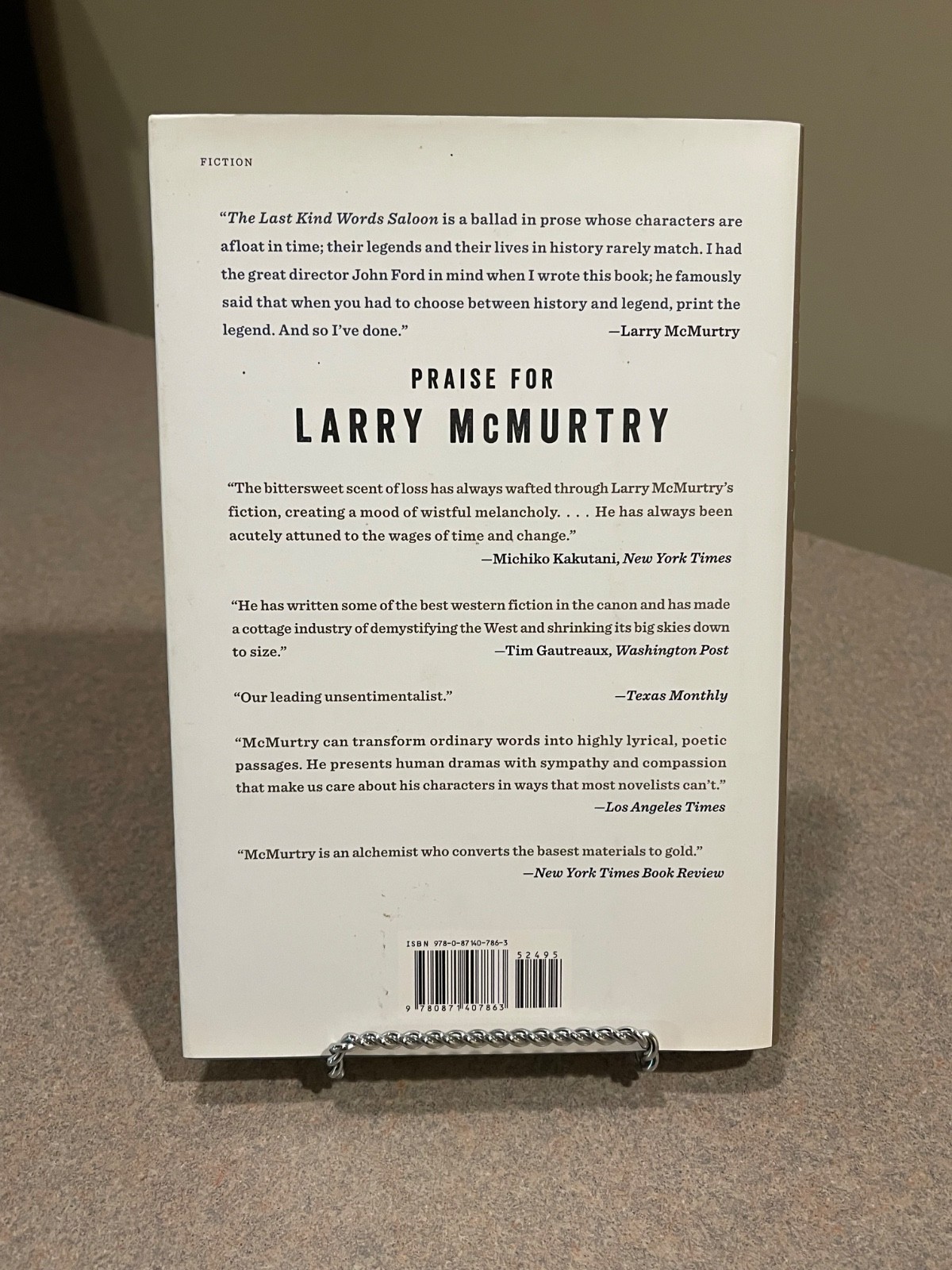 The Last Kind Words Saloon by Larry McMurtry (First Edition 2nd Printing HC) NEW