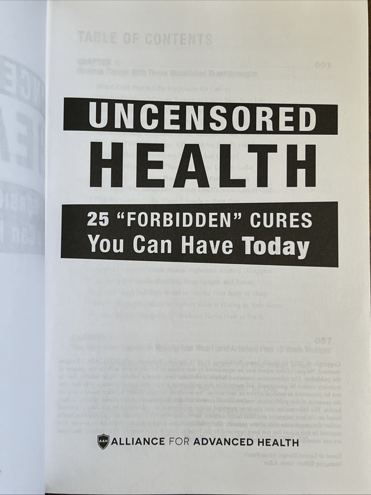 Uncensored Health 25 Forbidden Cures Alliance For Advanced Health