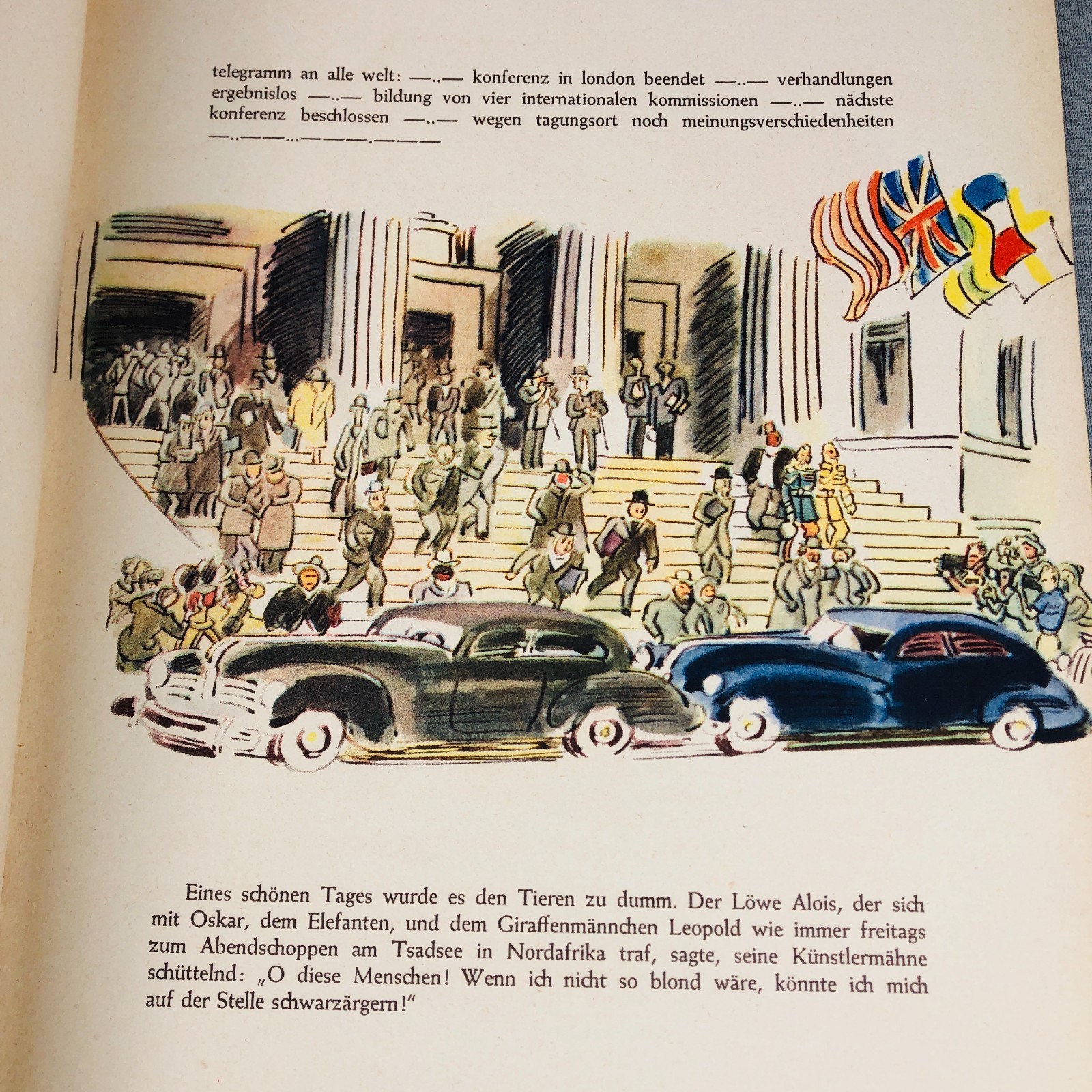 1949 German Childrens Book Die Konferenz Der Tiere Erich Kästner & Walter Trier