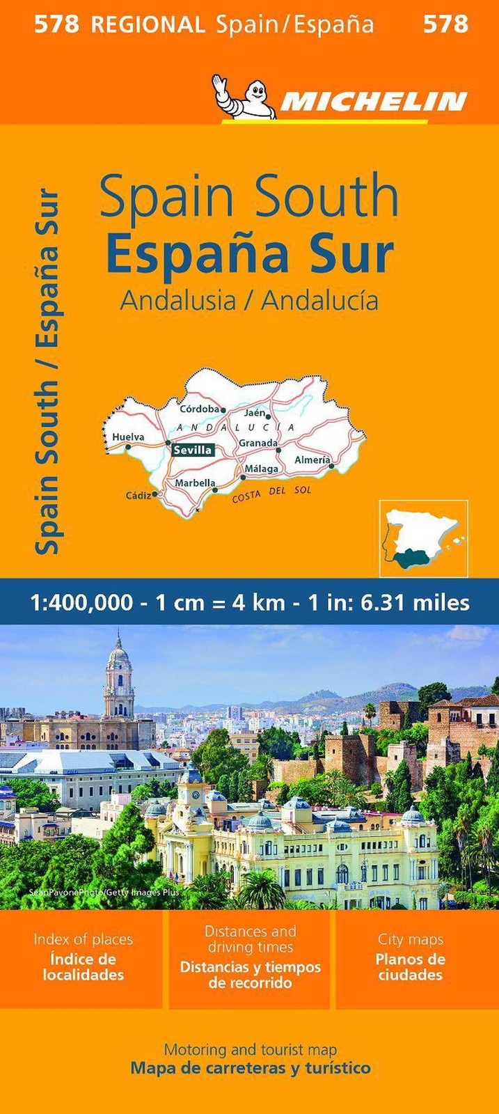 Andalucia – Michelin Regional Map 578 by Michelin Folded Book