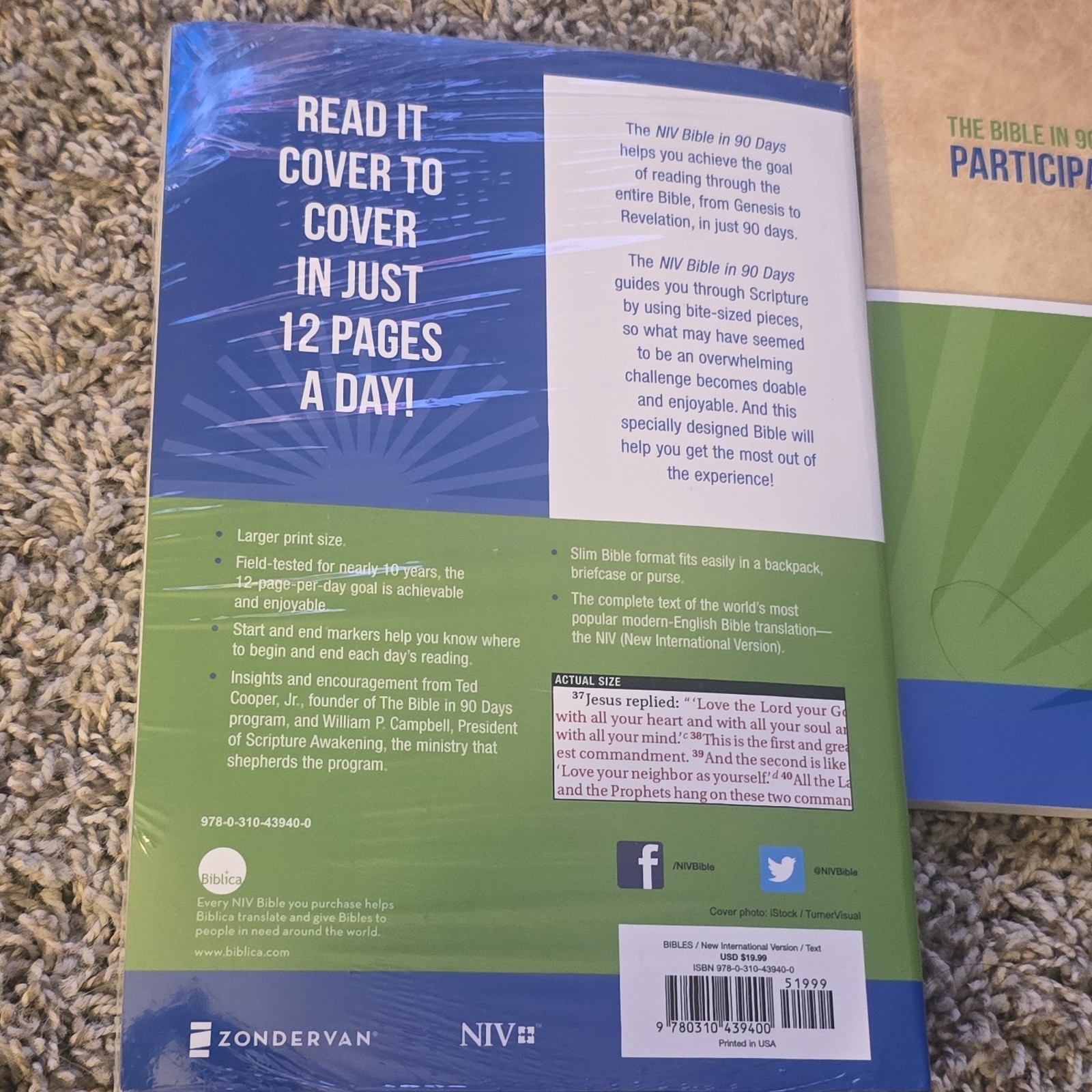 Bible in 90 Days-NIV: 12 Pages a Day Zondervan/Participants & Leaders Guide Set