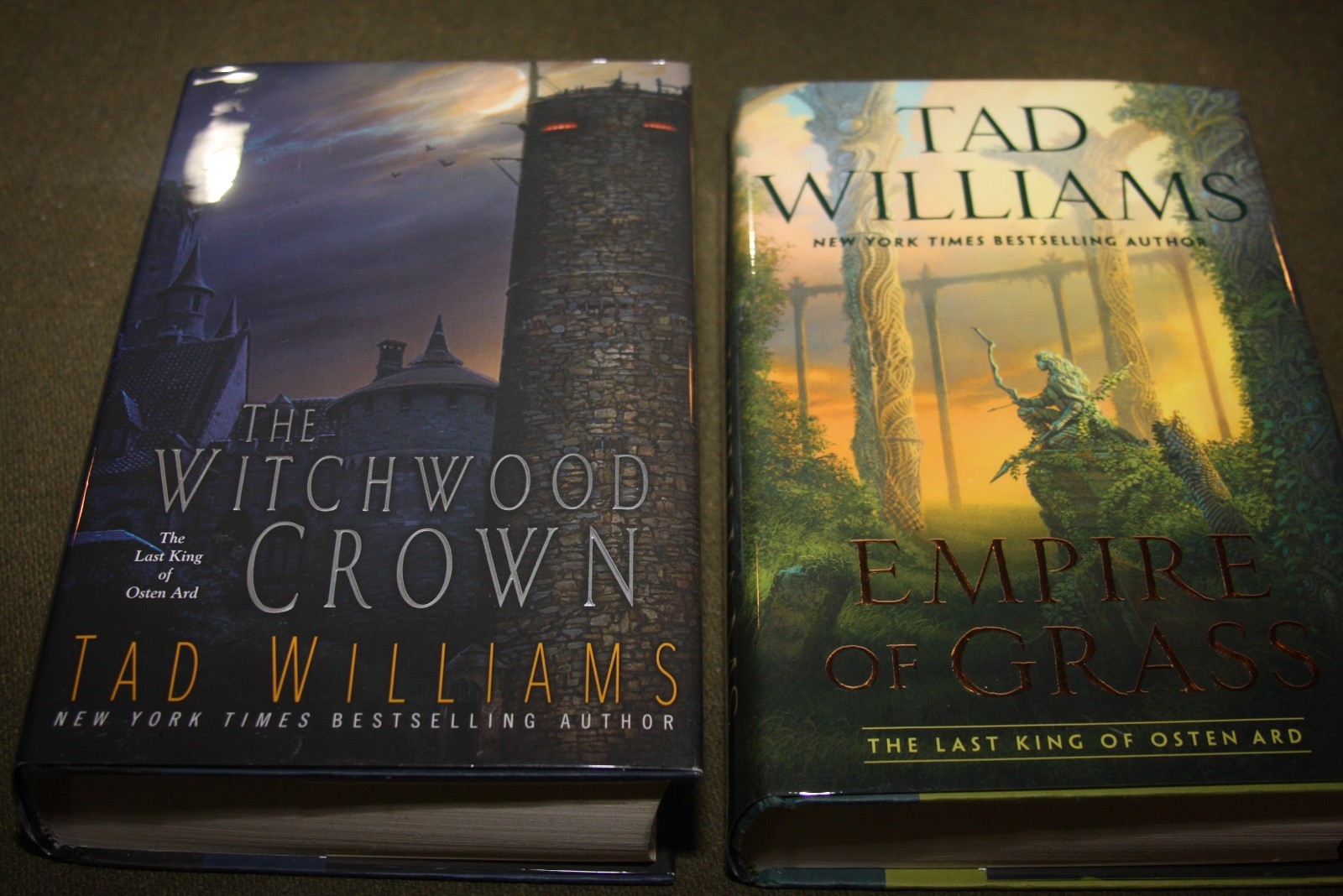 Lot of 2 Tad Williams HCs – Witchwood Crown & Empire of Grass – Both Ex-Library
