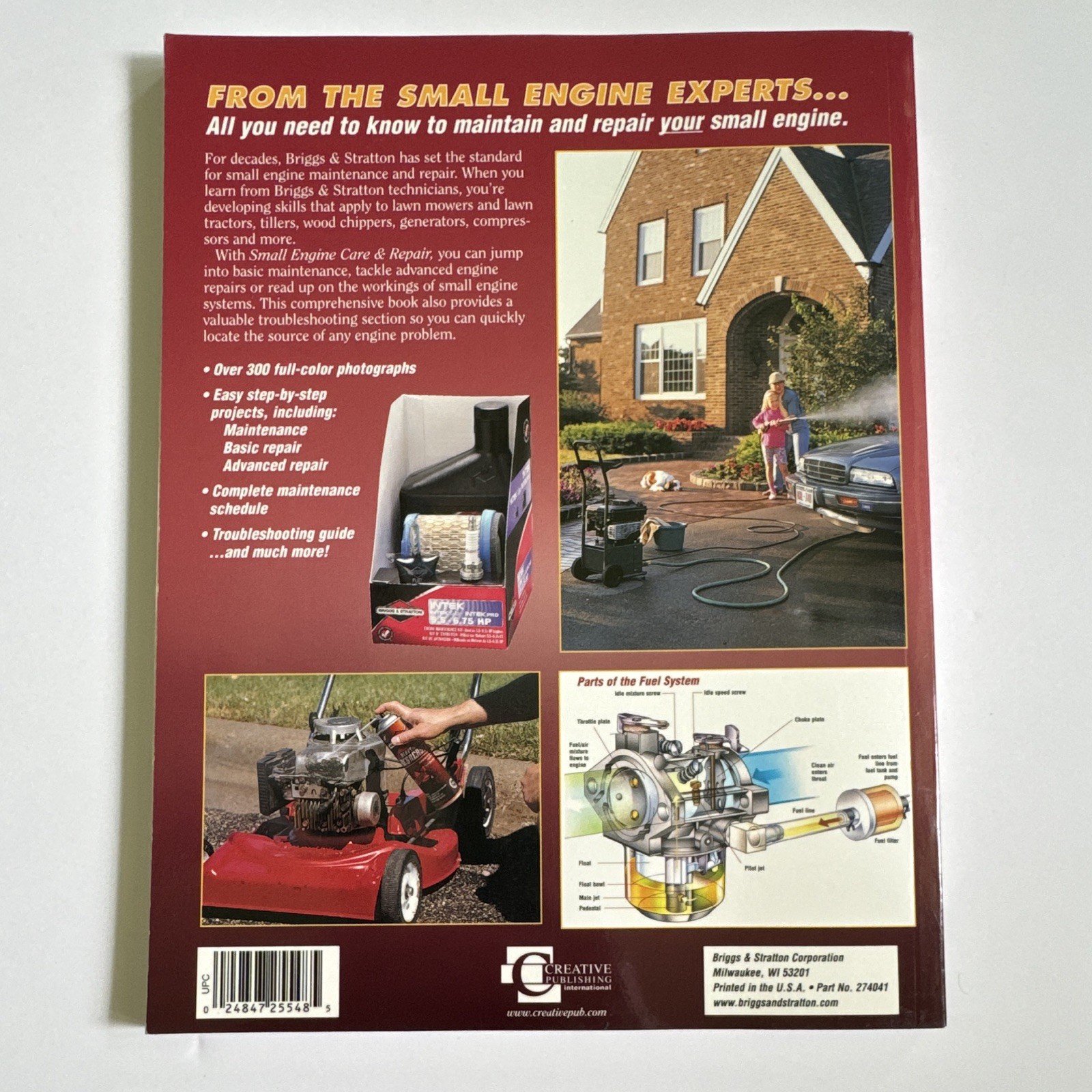 Briggs & Stratton Small Engine Care and Repair Manual Paperback Gold