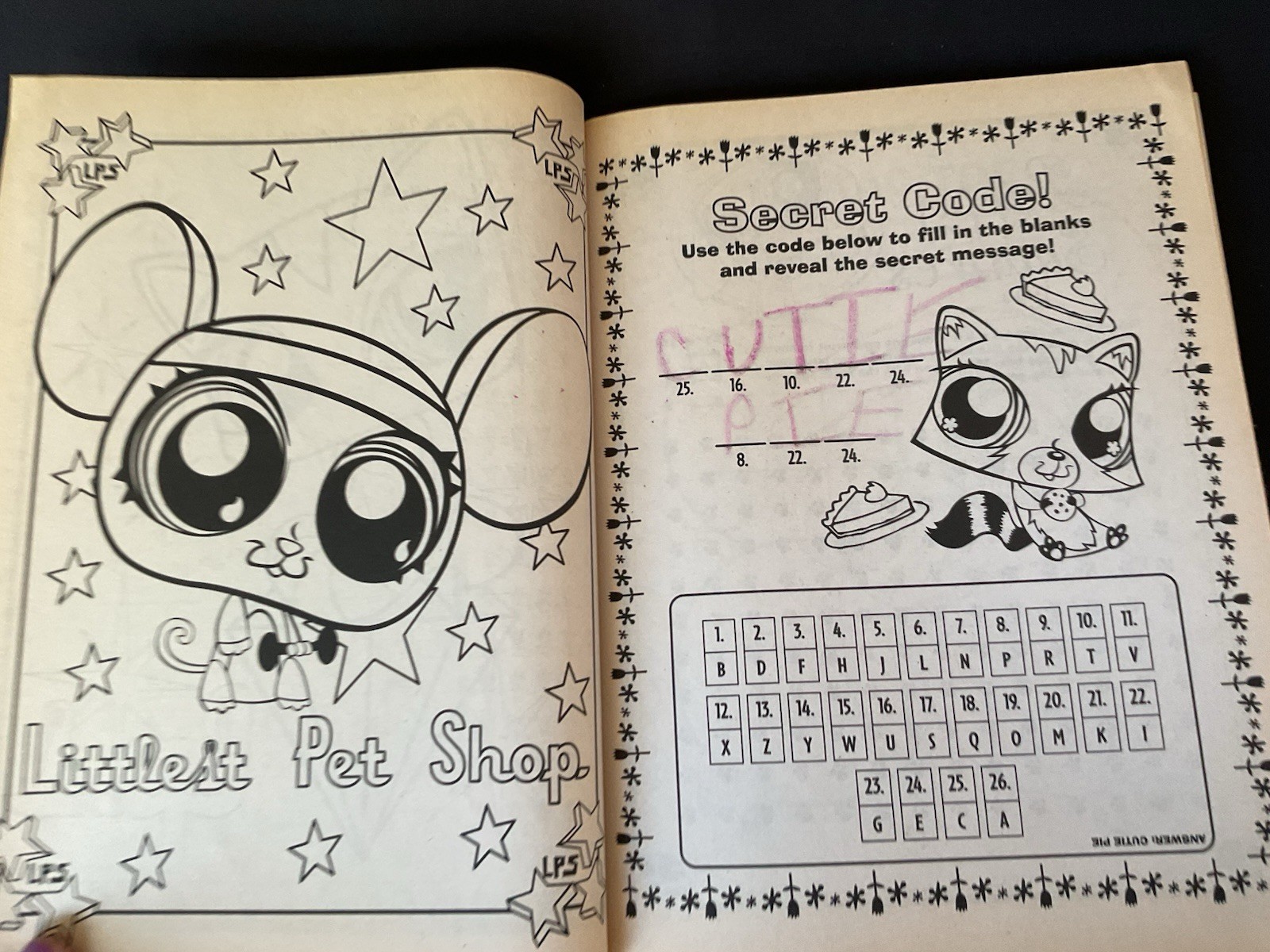 Littlest Pet Shop Coloring & Activity Book 228 Pages 2009 Hasbro Games Mazes