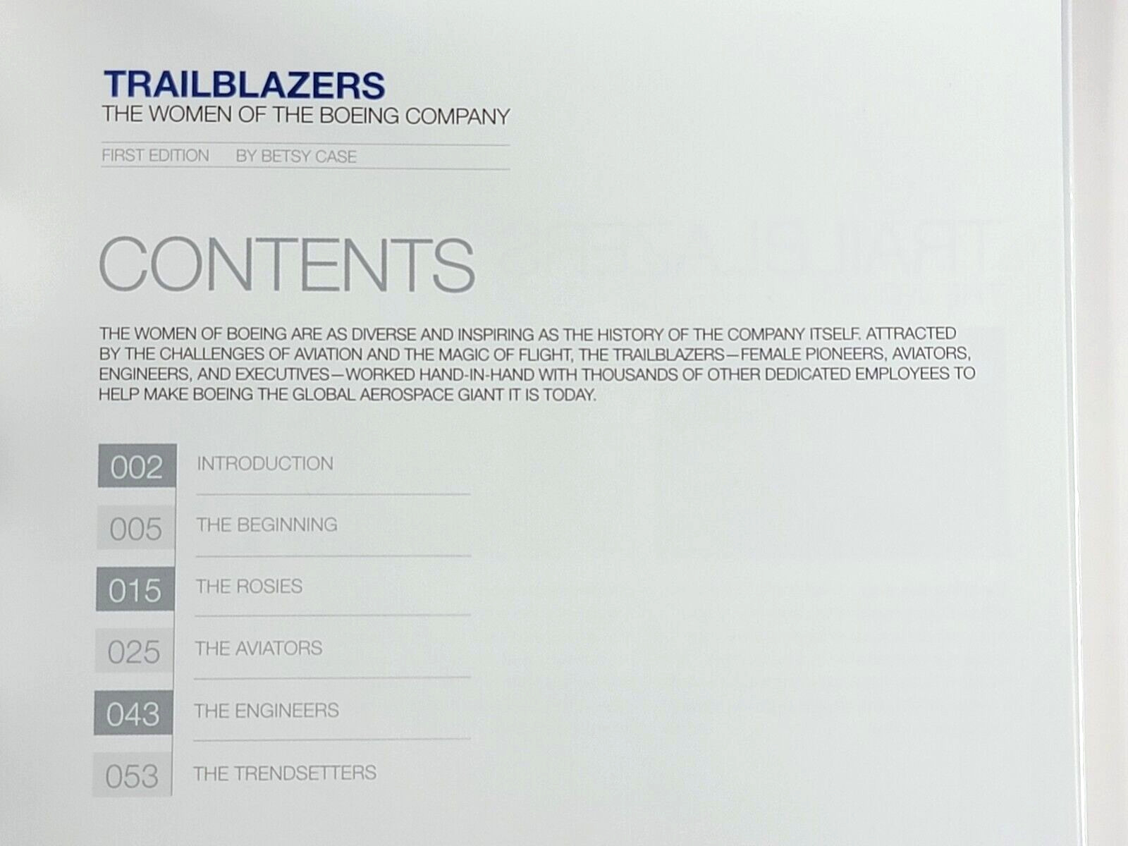TRAILBLAZERS: THE WOMEN OF THE BOEING COMPANY By Betsy Case