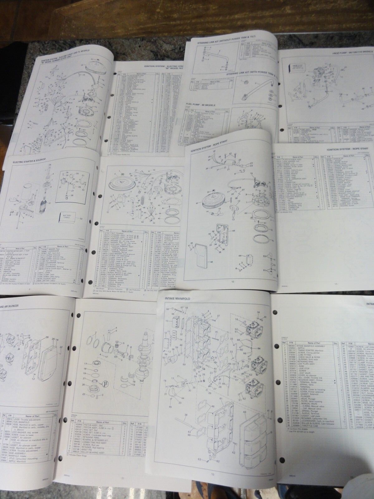 28 Evinrude Johnson Outboards Service Final Edition Parts Catalogs Lg Lot 1992