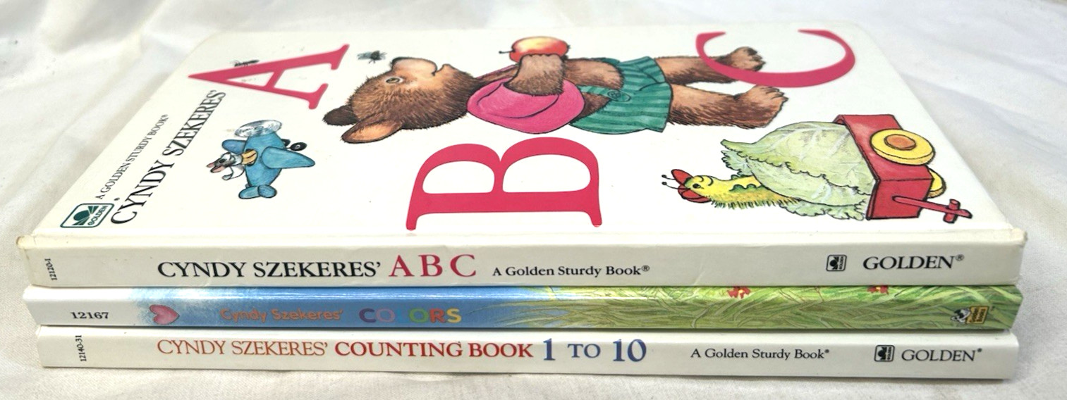 Vtg Cyndy Szekeres‘ Counting Colors ABC Books Golden Sturdy Board Set of 3