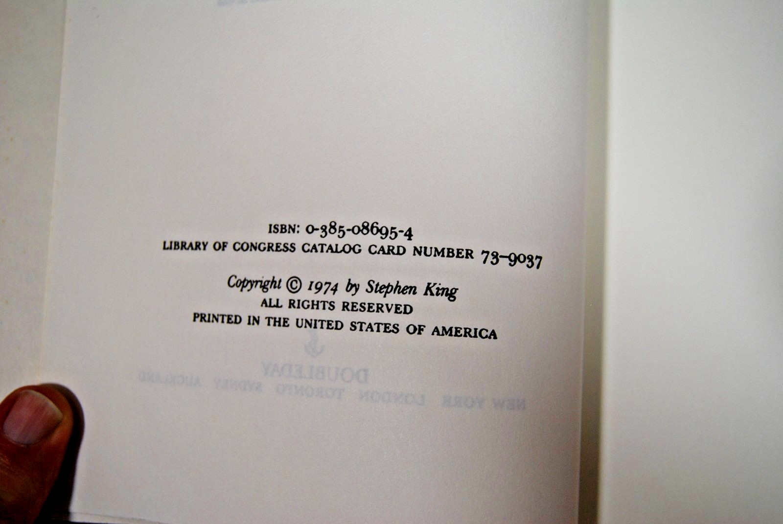 Carrie By Stephen King Hardcover 1974 1st Edition W/ Dust Jacket Doubleday