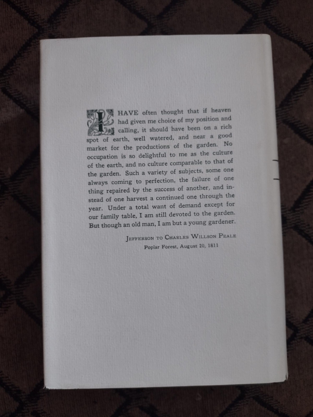 Thomas Jefferson’s Garden Book American Philosophical Society Undated Reprint