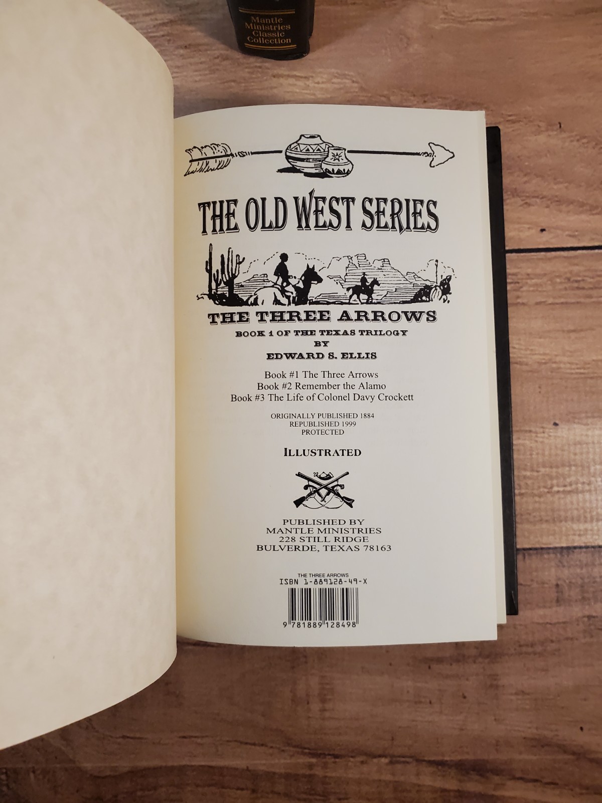 Lot of 2 Old West Series Books Three Arrows and The Alamo By Edward Ellis