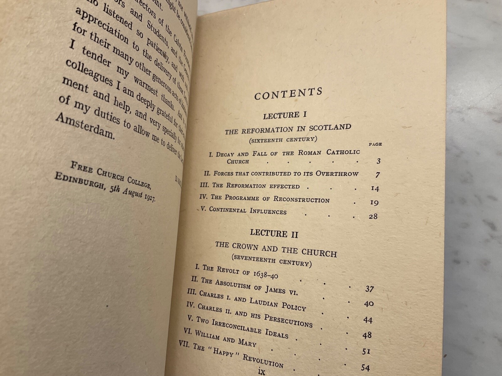 Aspects of Scottish Church History 1927 Donald MaClean Hardcover First Edition